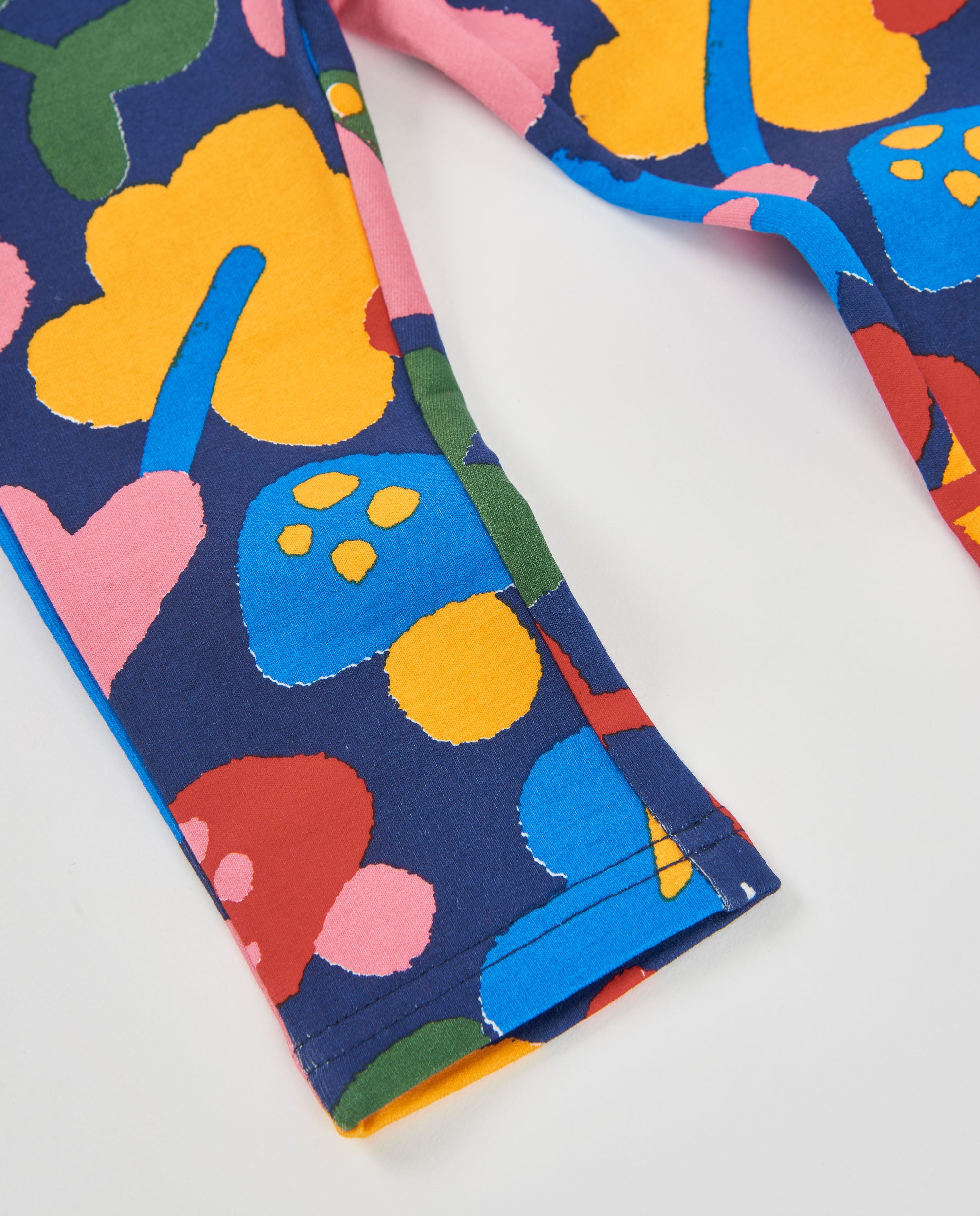 Legging de niña de felpa con print floral y cintura cómoda