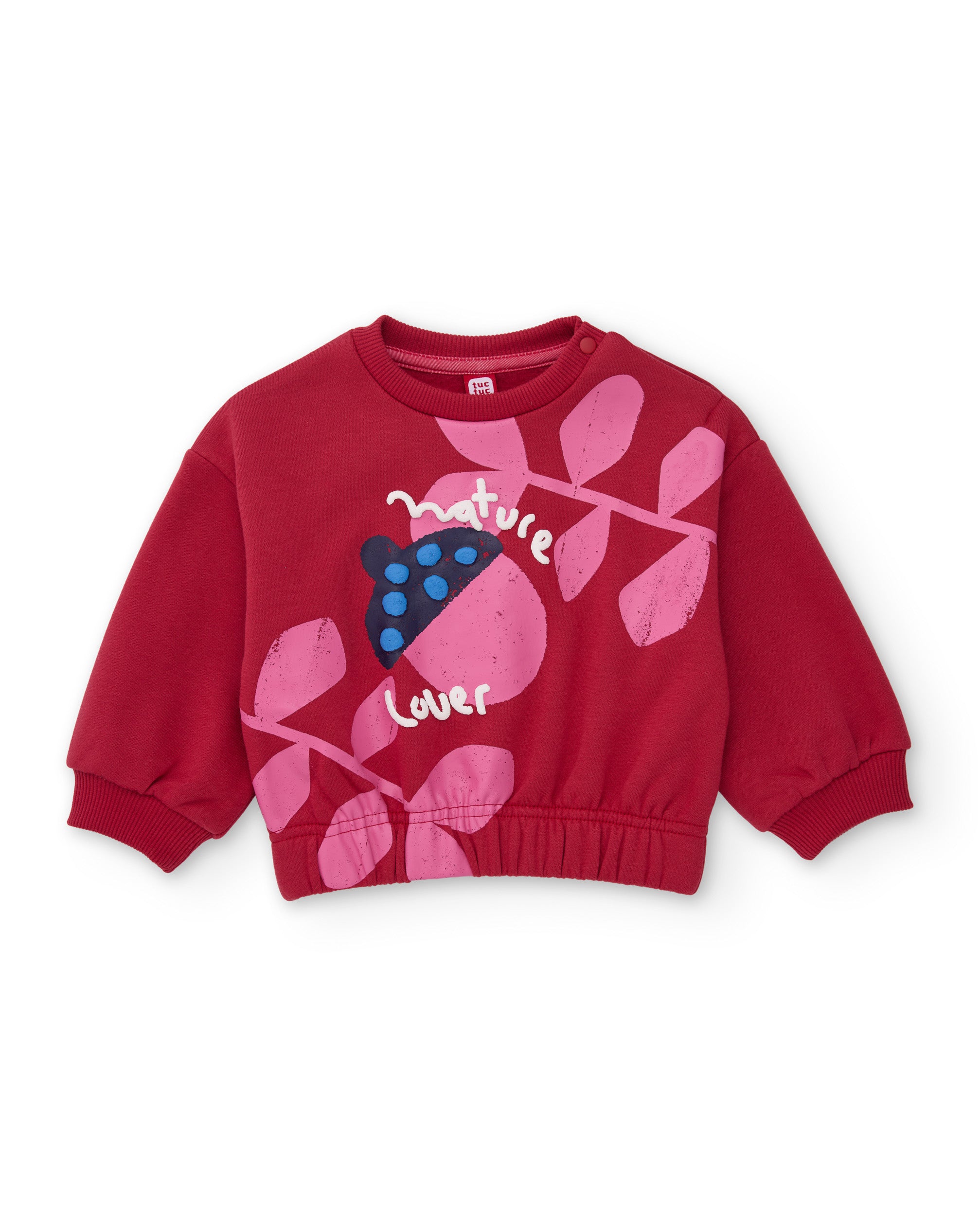 Conjunto de niña de felpa con sudadera de diseño floral y leggings a juego