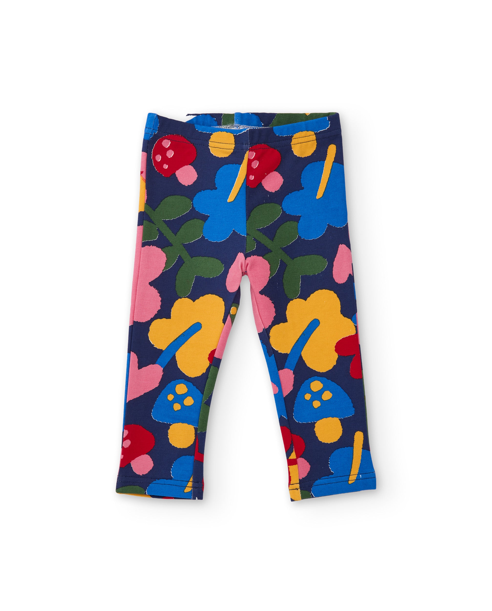 Conjunto de niña de felpa con sudadera de diseño floral y leggings a juego