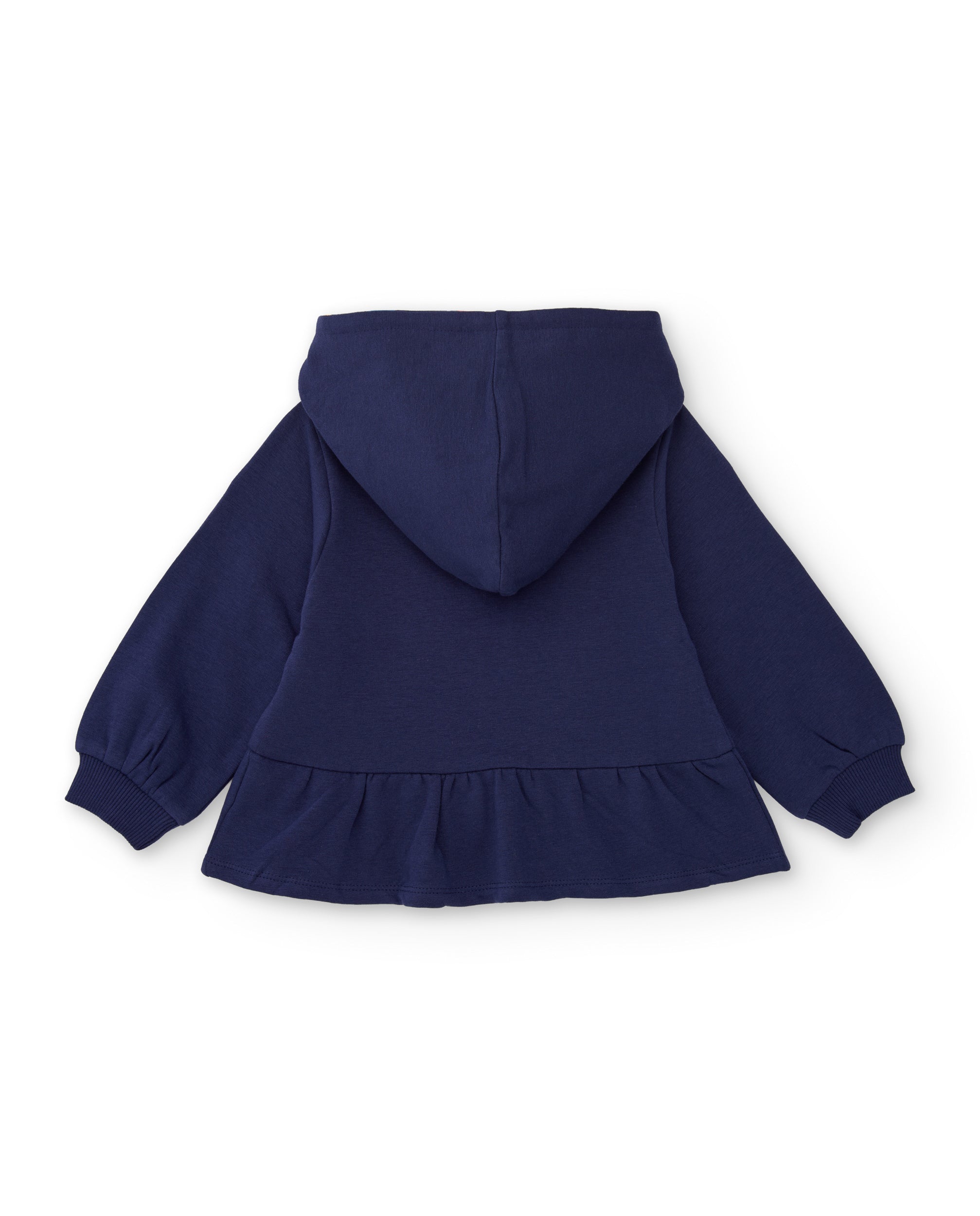 Conjunto de niña de felpa con sudadera de capucha bordada y legging