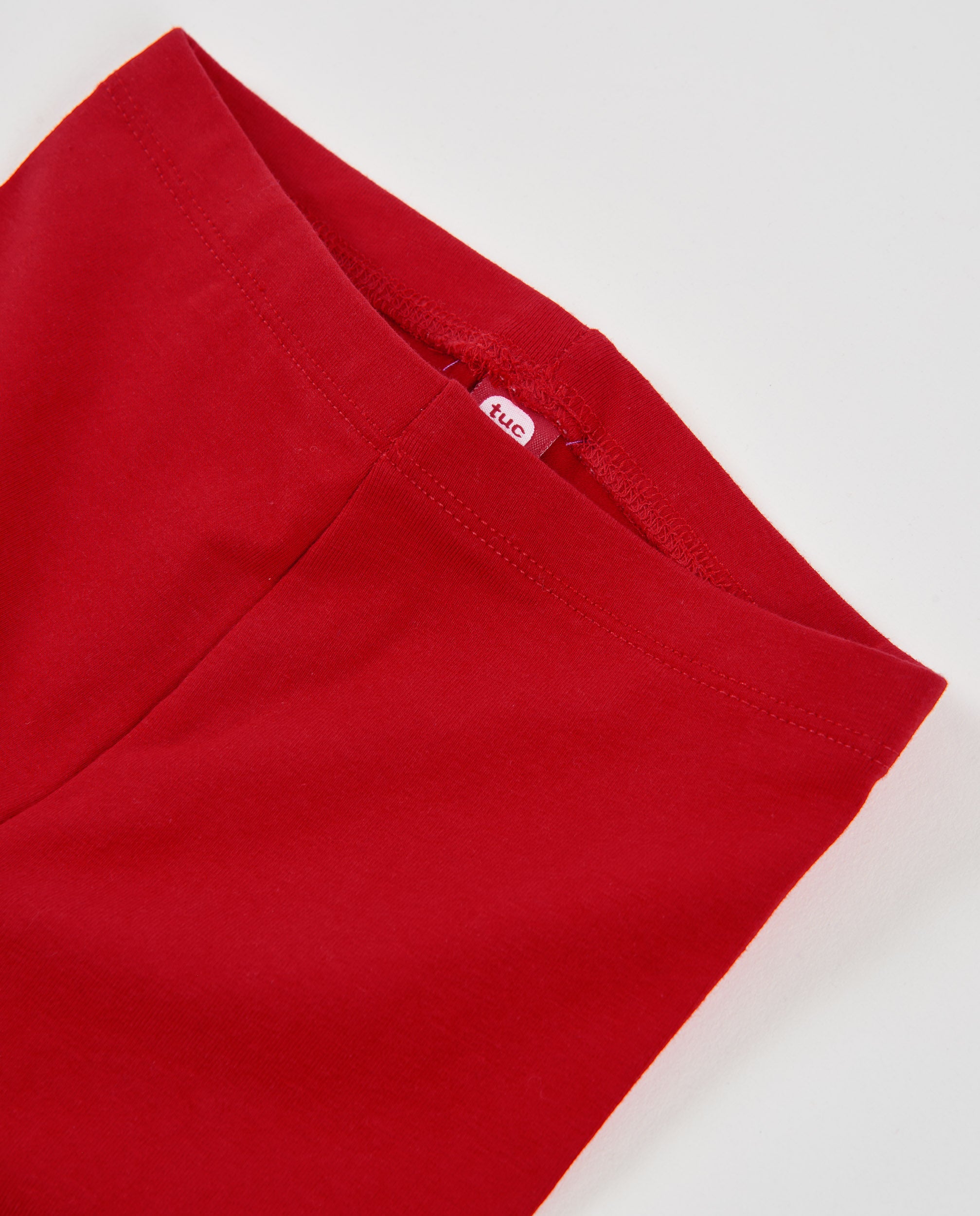 Legging de niña de punto con aplique de seta y tejido elástico