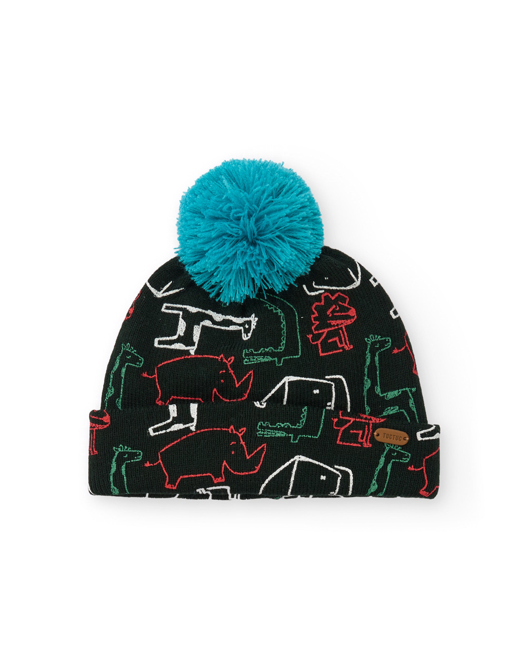 Gorro de niño de tricot con estampado animales