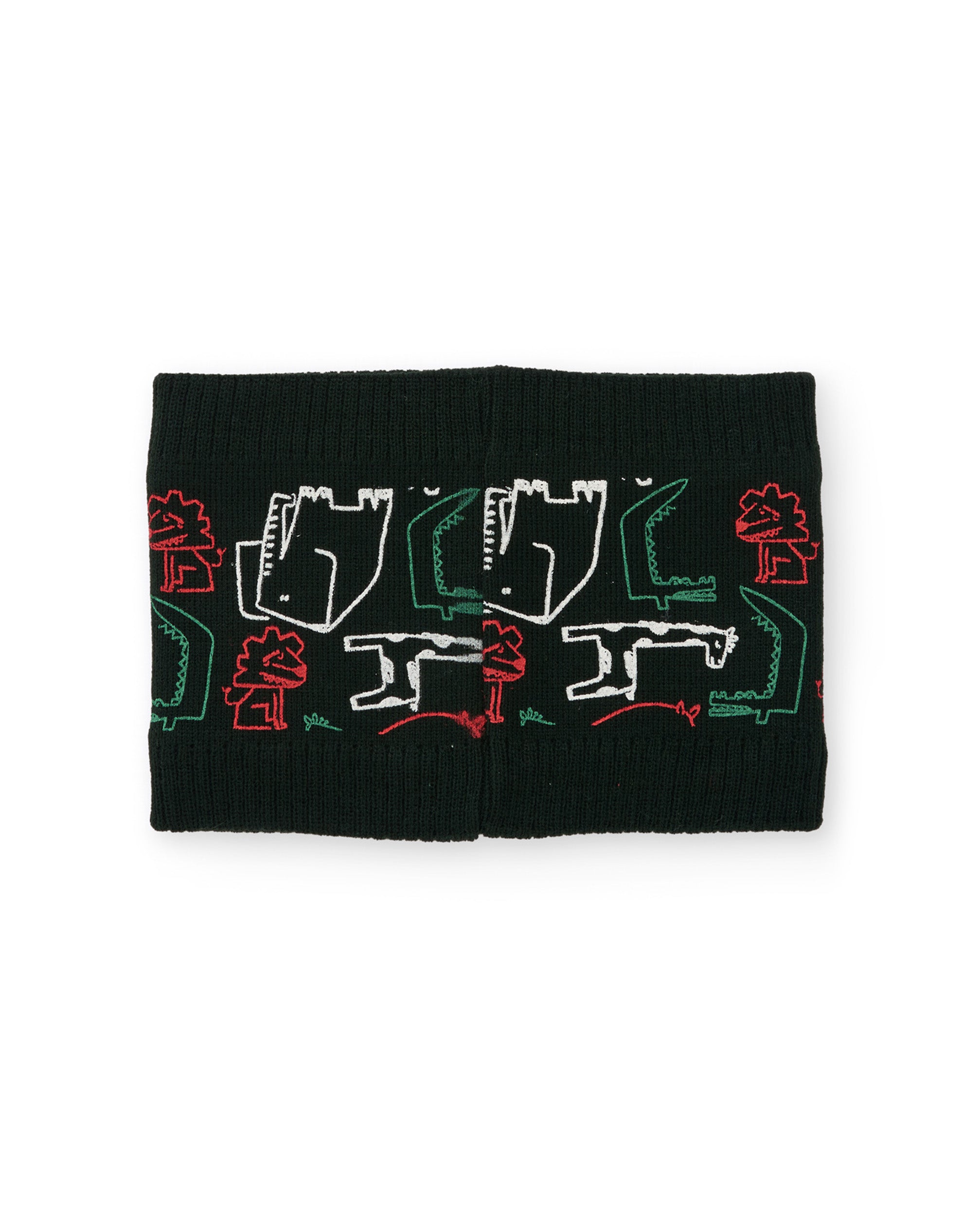 Braga de cuello de niño de tricot con diseño aniamles sabana