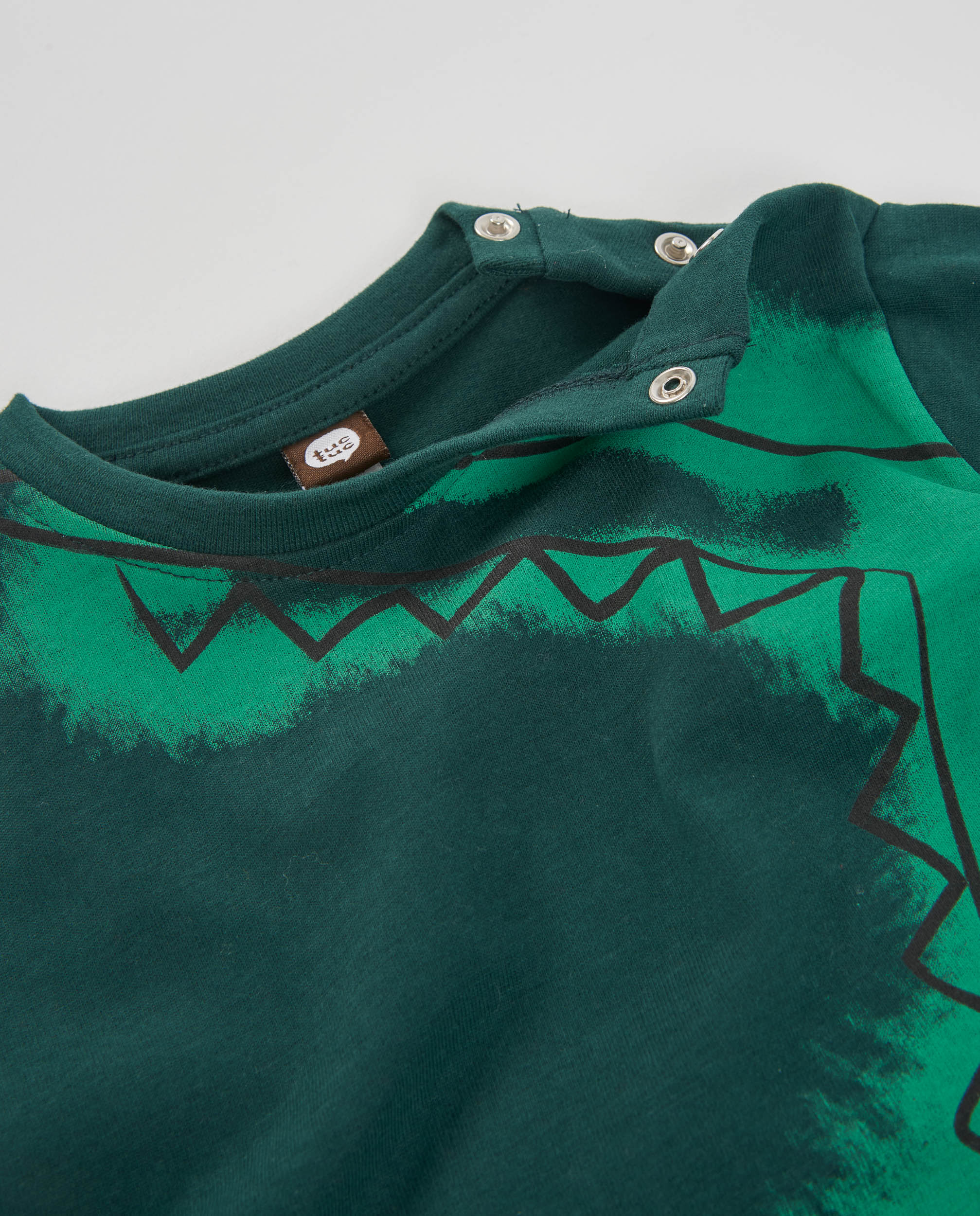 Camiseta de niño de punto con estampado de cocodrilo y manga larga