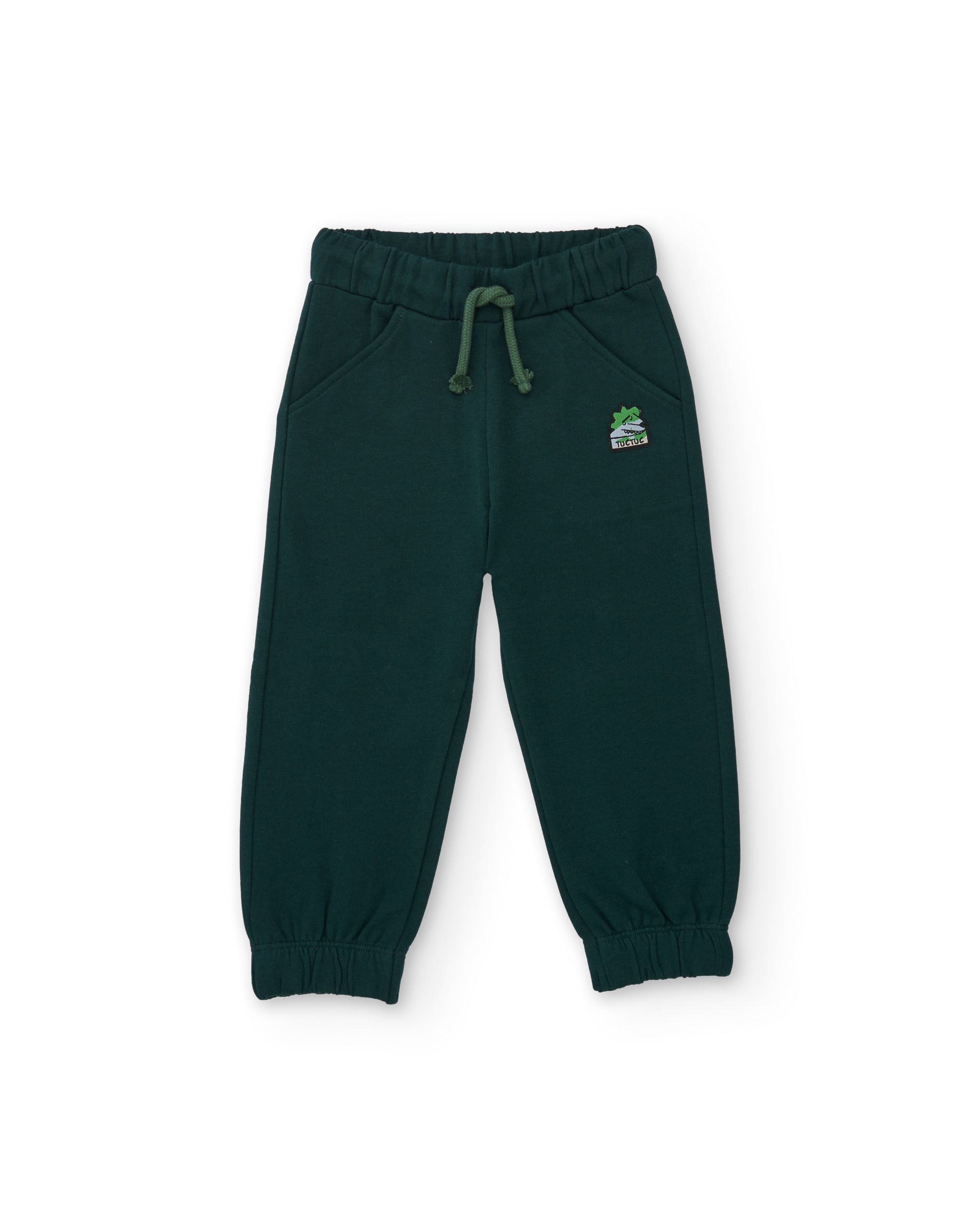 Pantalón de niño de felpa con cintura ajuste cómodo y cordón