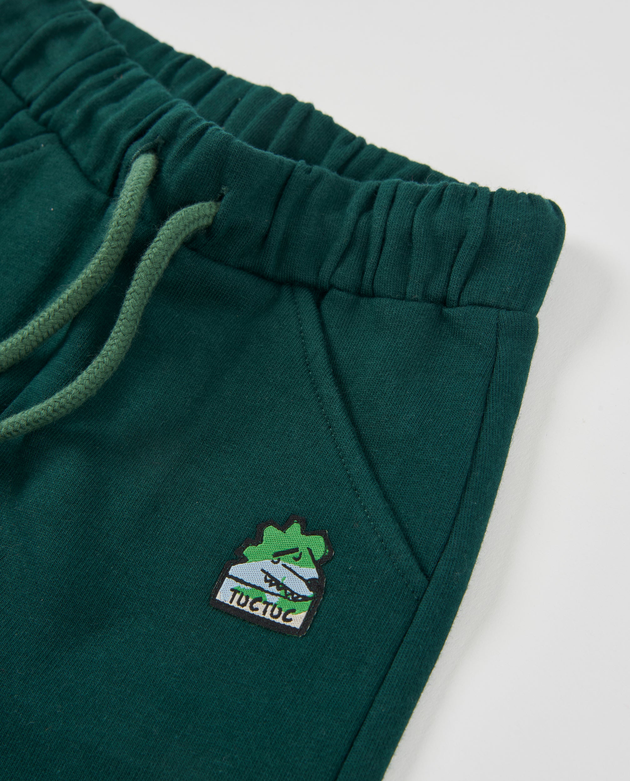 Pantalón de niño de felpa con cintura ajuste cómodo y cordón