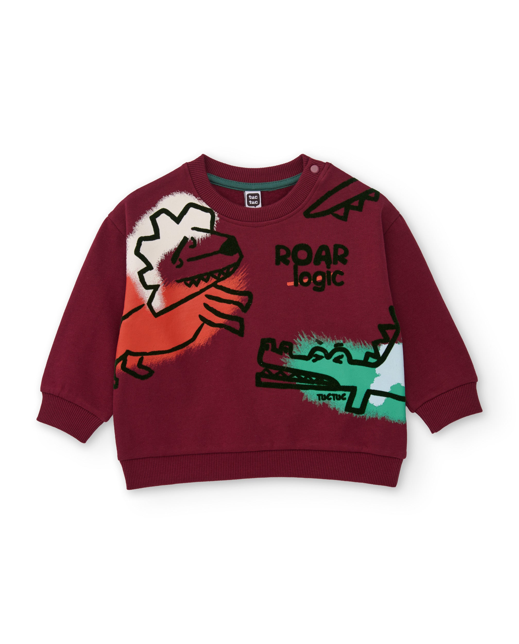 Sudadera de niño de felpa con estampado de animales y tejido cálido
