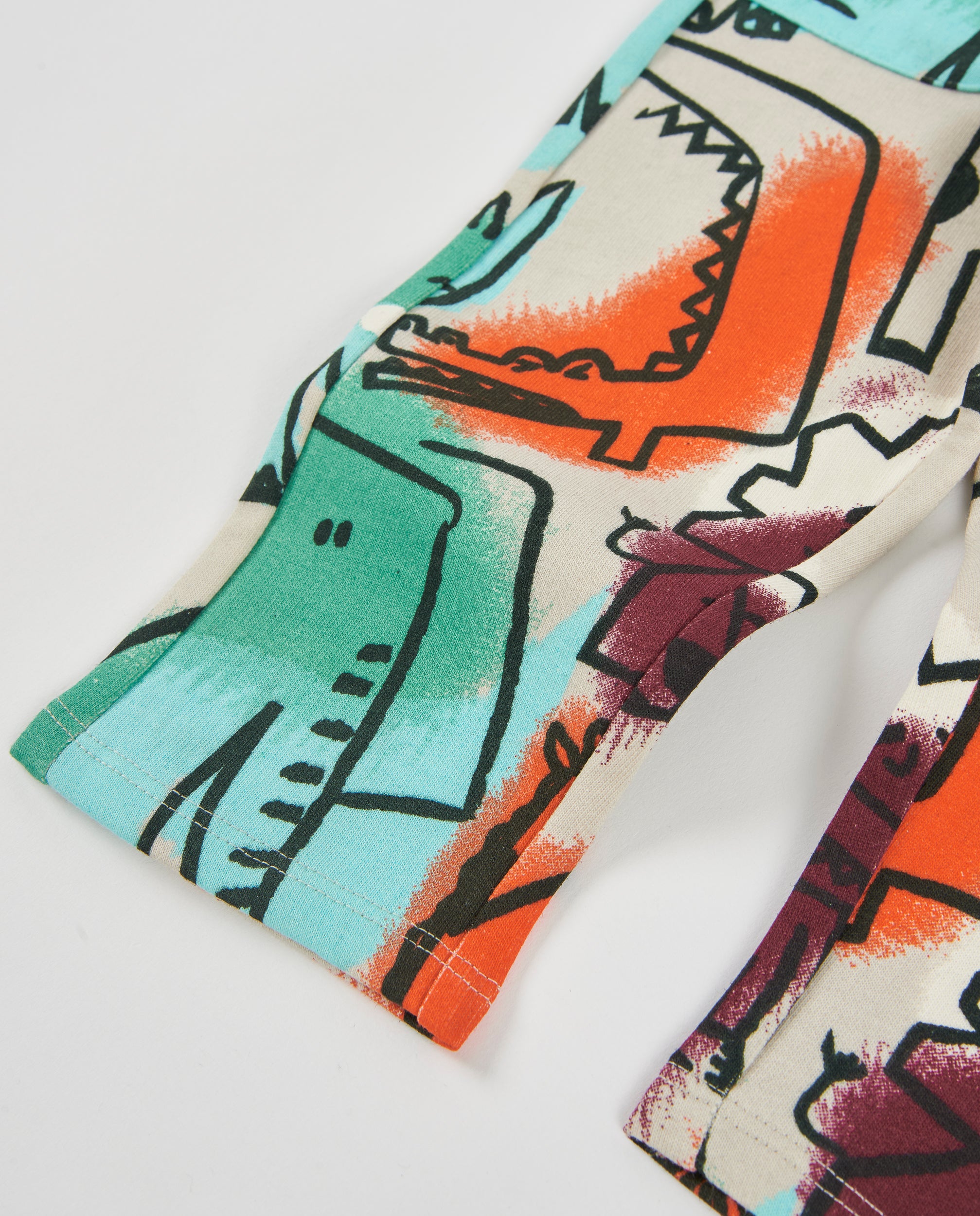 Pantalón de niño de felpa con diseño de sabana y cintura elástica