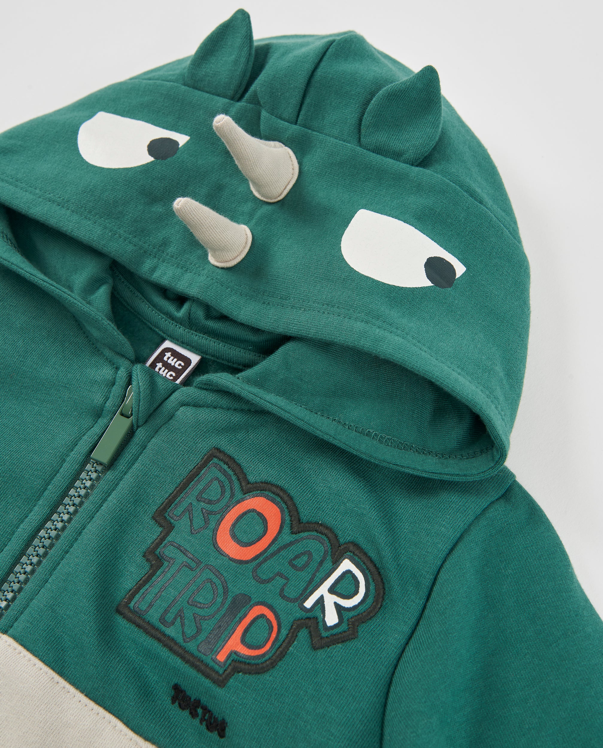 Sudadera de niño de felpa con capucha y diseño de rinoceronte