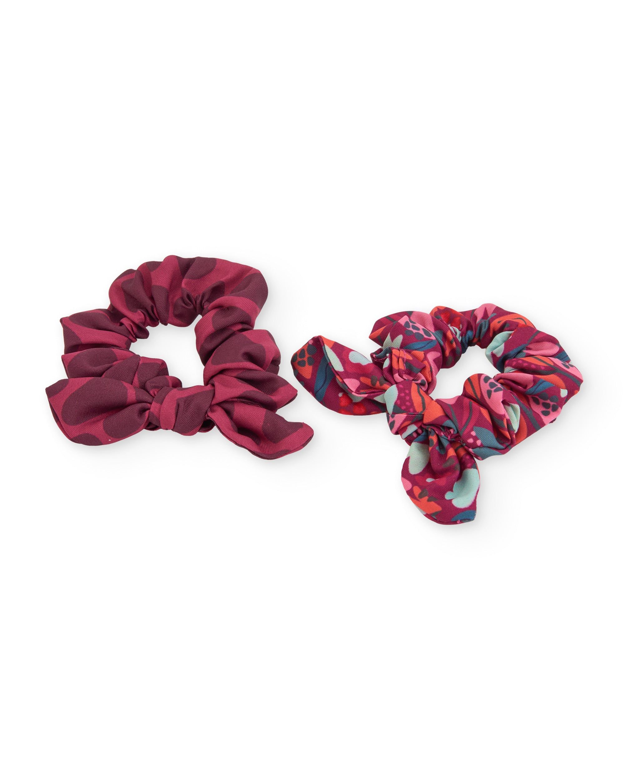 Set de coleteros de niña con estampado floral y colores alegres