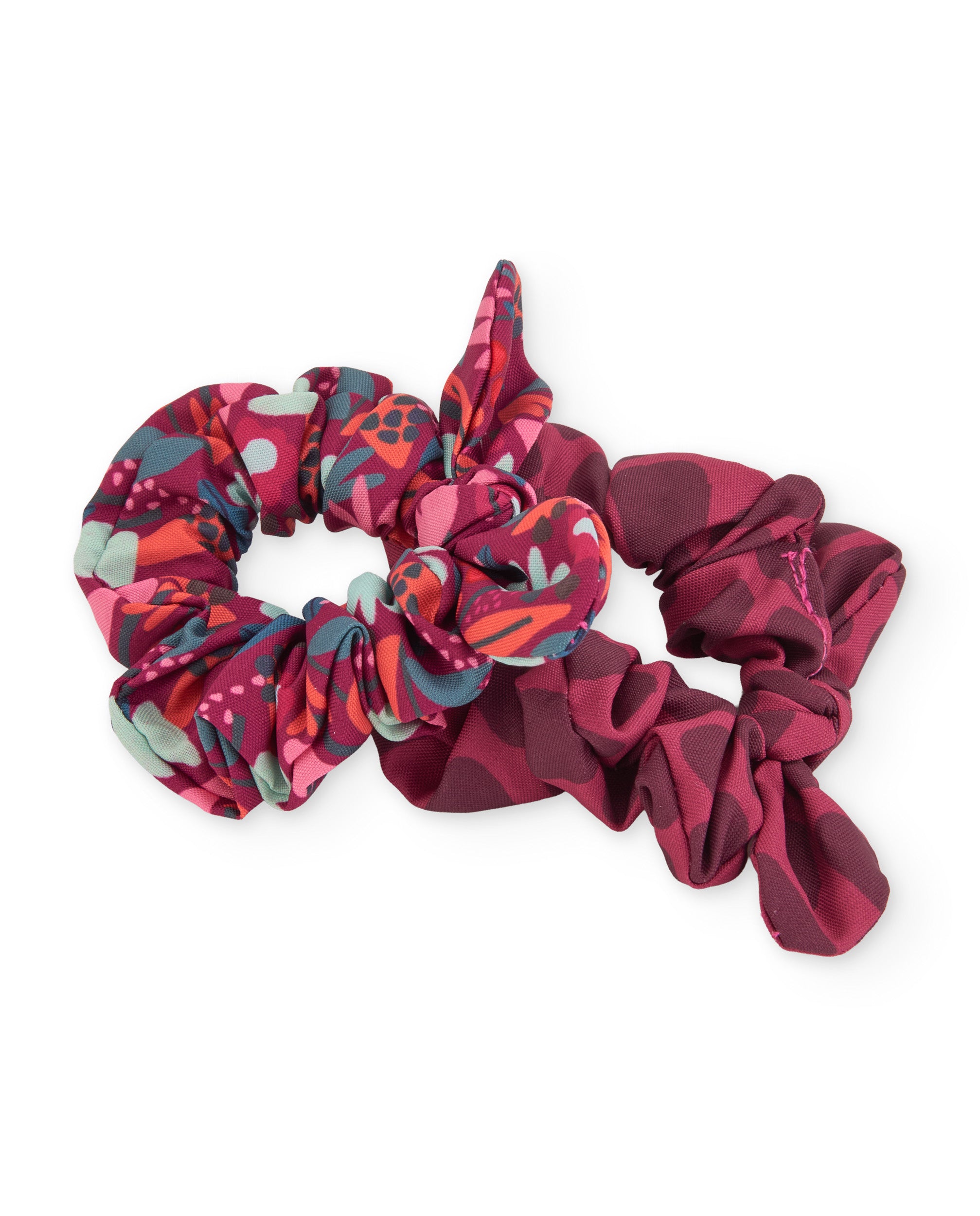Set de coleteros de niña con estampado floral y colores alegres