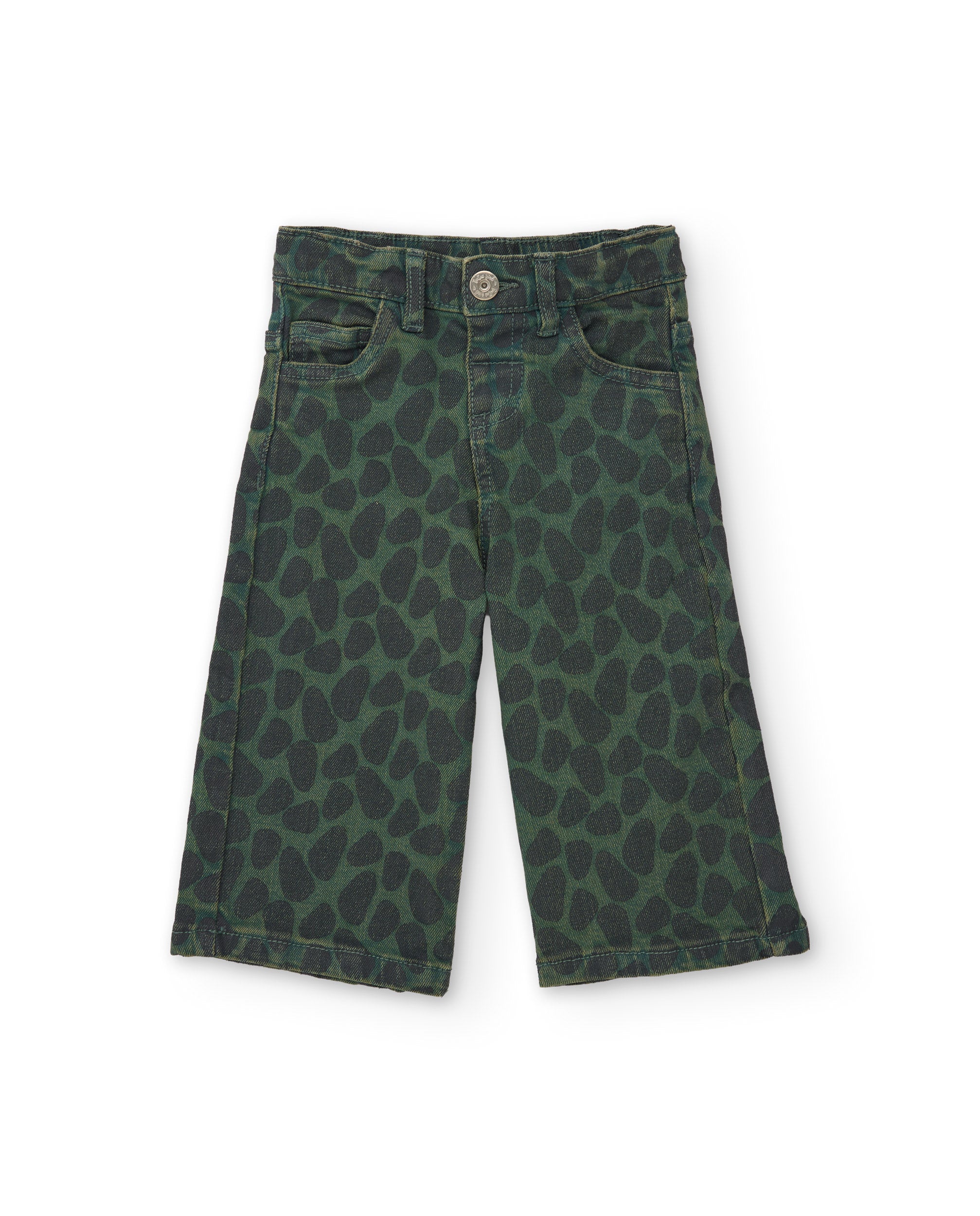 Pantalón de niña de algodón con diseño animal print y cintura cómoda