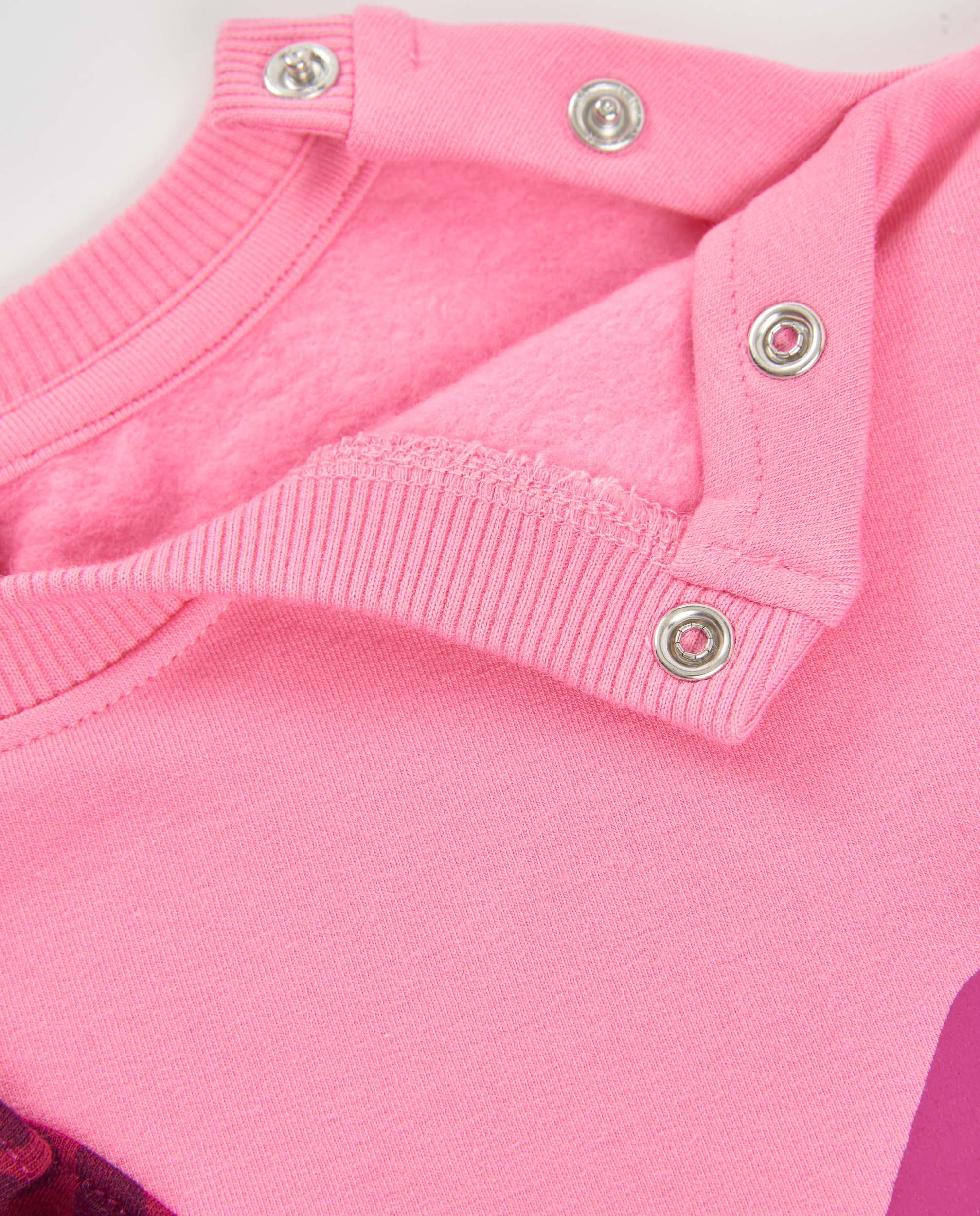 Sudadera de niña de felpa con estampado de jirafa y volantes