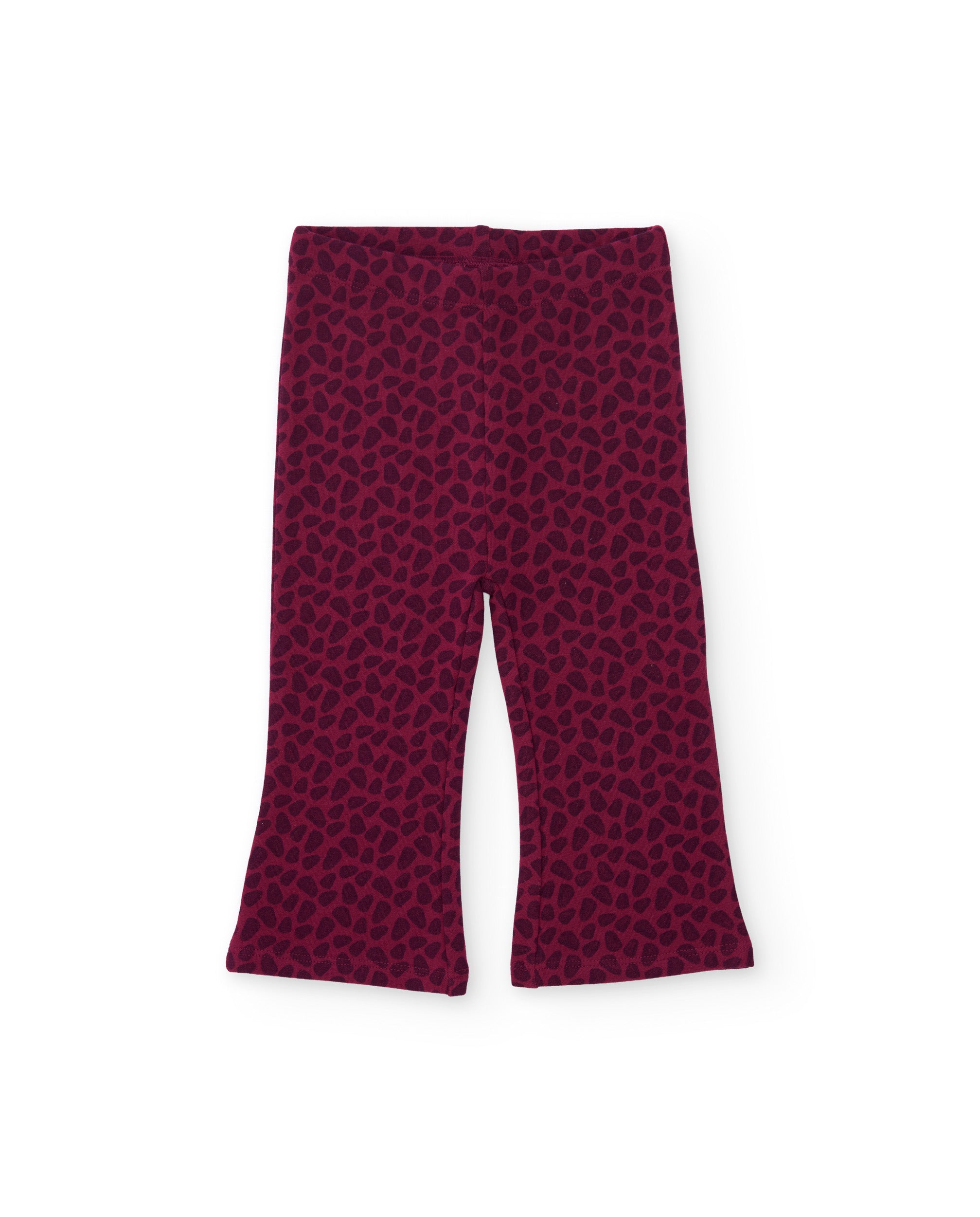 Pantalón de niña de felpa con diseño animal print y tacto suave