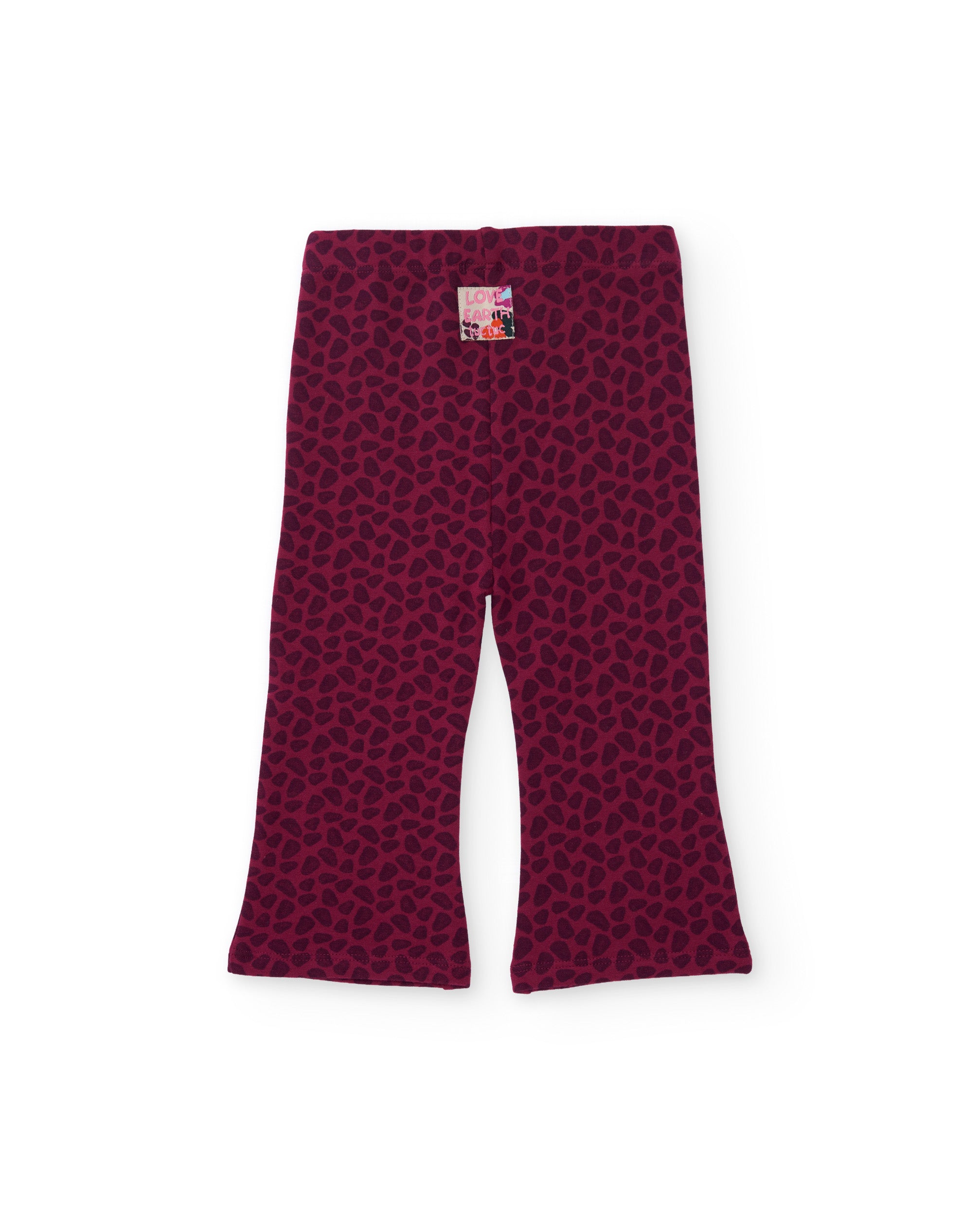 Pantalón de niña de felpa con diseño animal print y tacto suave