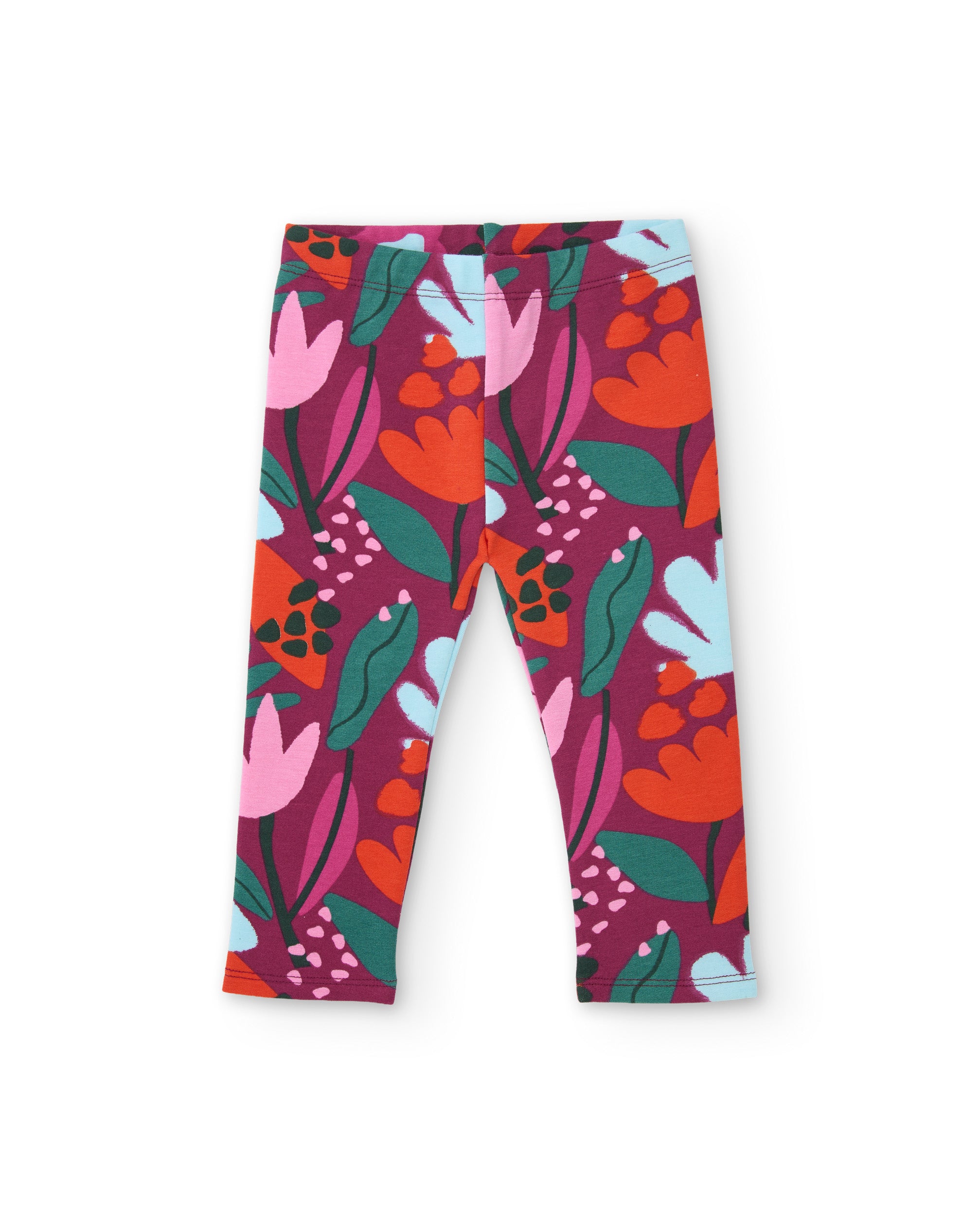 Conjunto de niña de felpa con sudadera de rinoceronte y leggings florales
