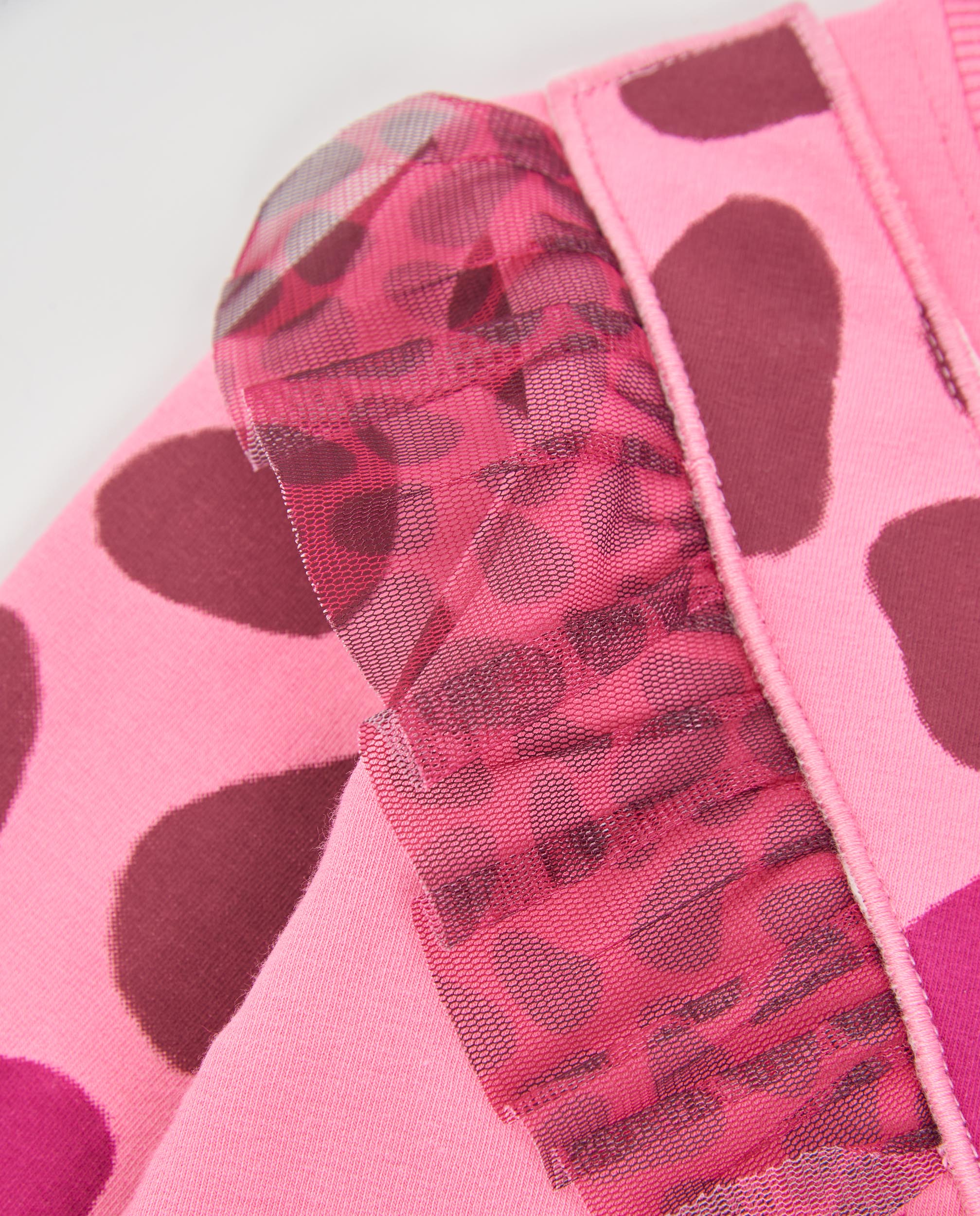 Vestido de niña de felpa con estampado animal print y falda de tul