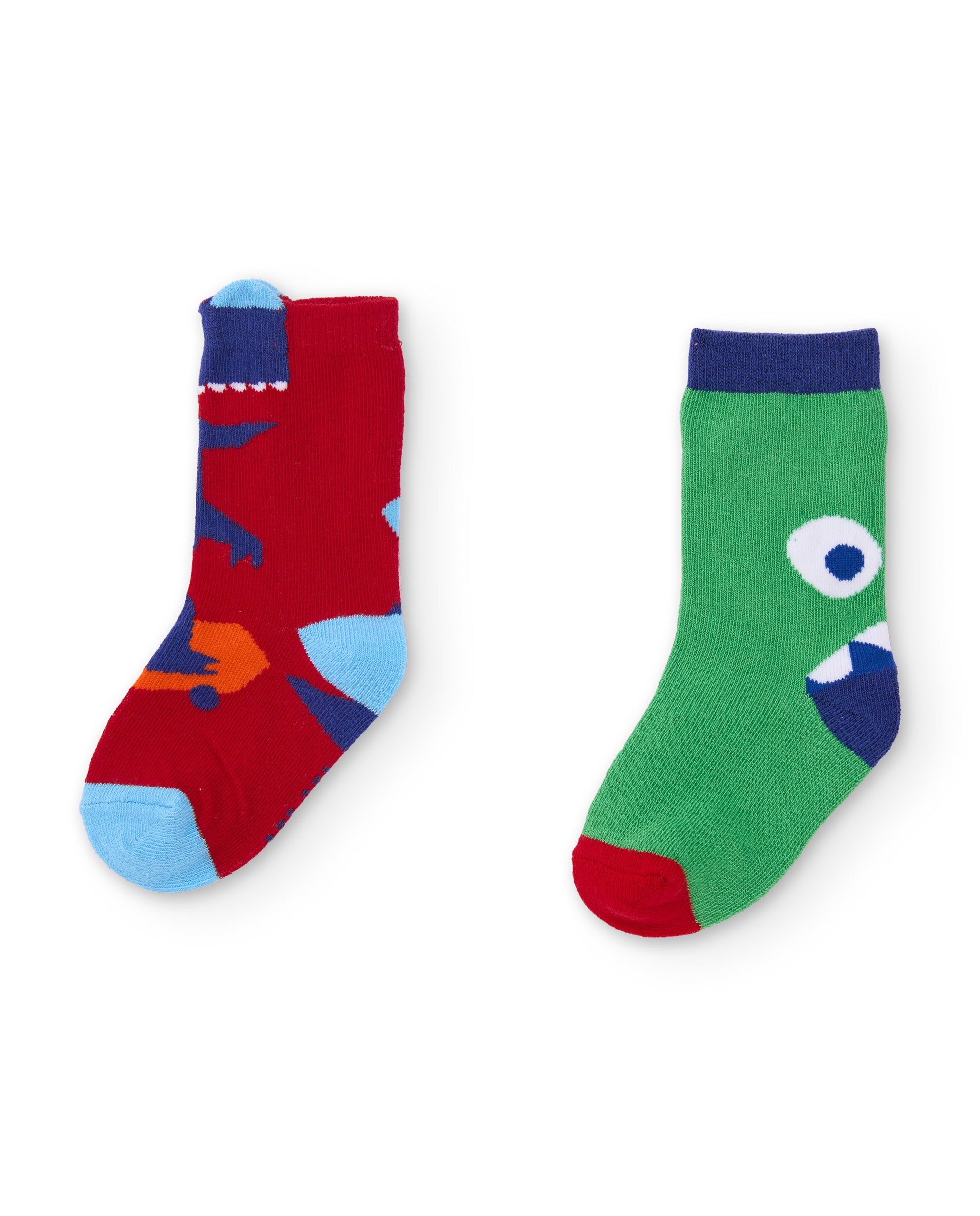 Set de calcetines de niño con estampado de dinosaurios y mezcla de algodón
