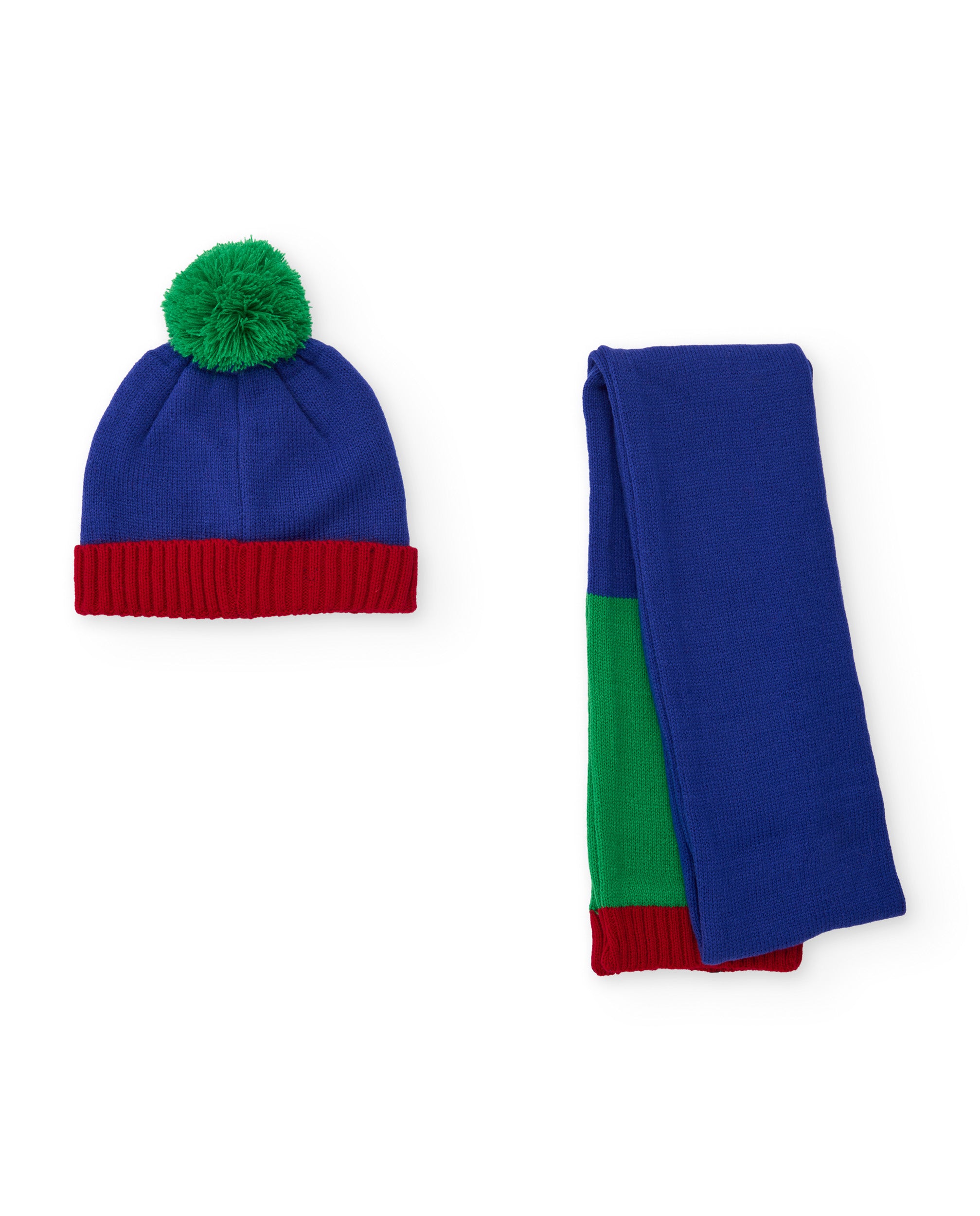 Set de niño de tricot con gorro y bufanda de diseño de dinosaurio