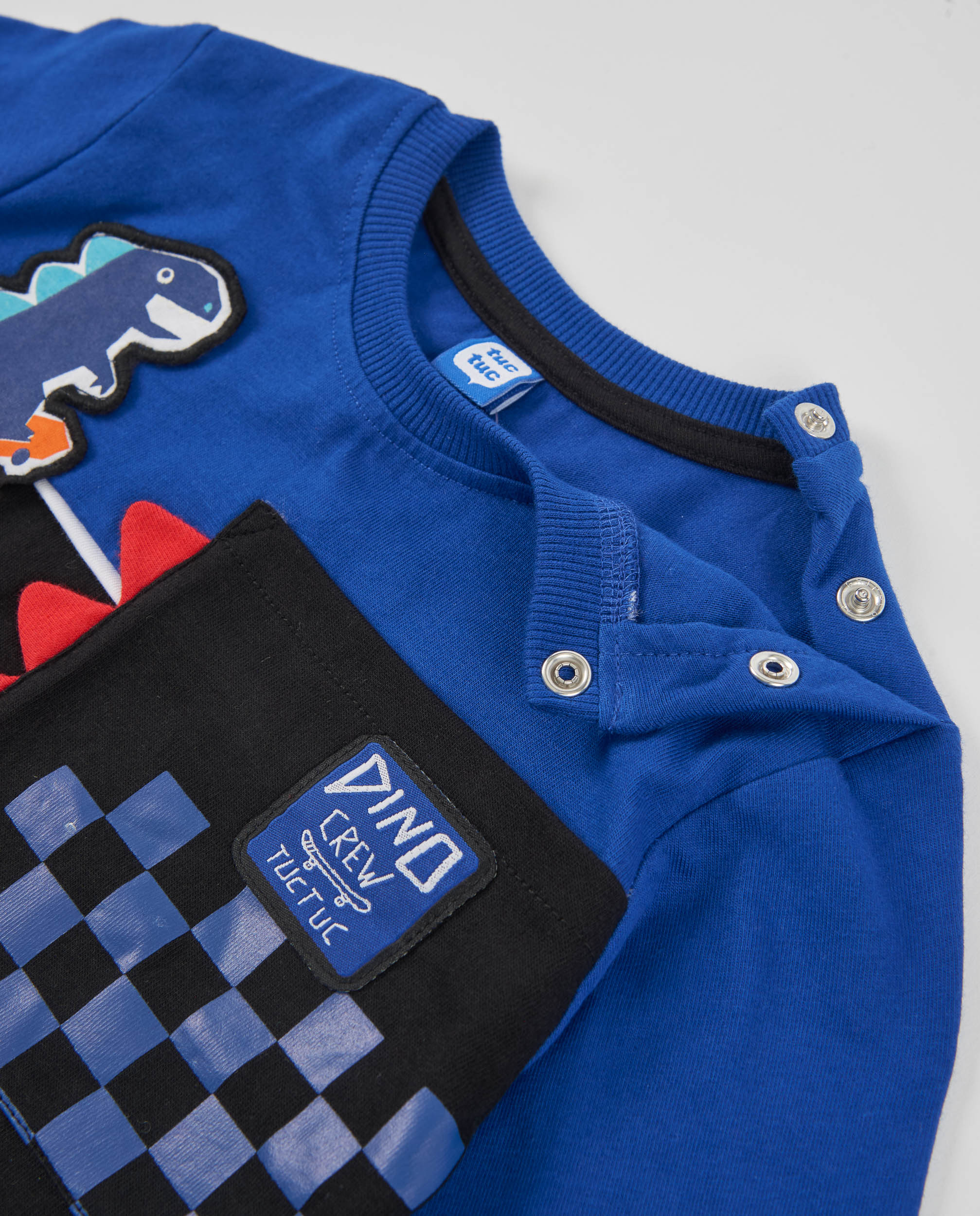 Camiseta de niño de punto con motivo de dinosaurio y manga larga