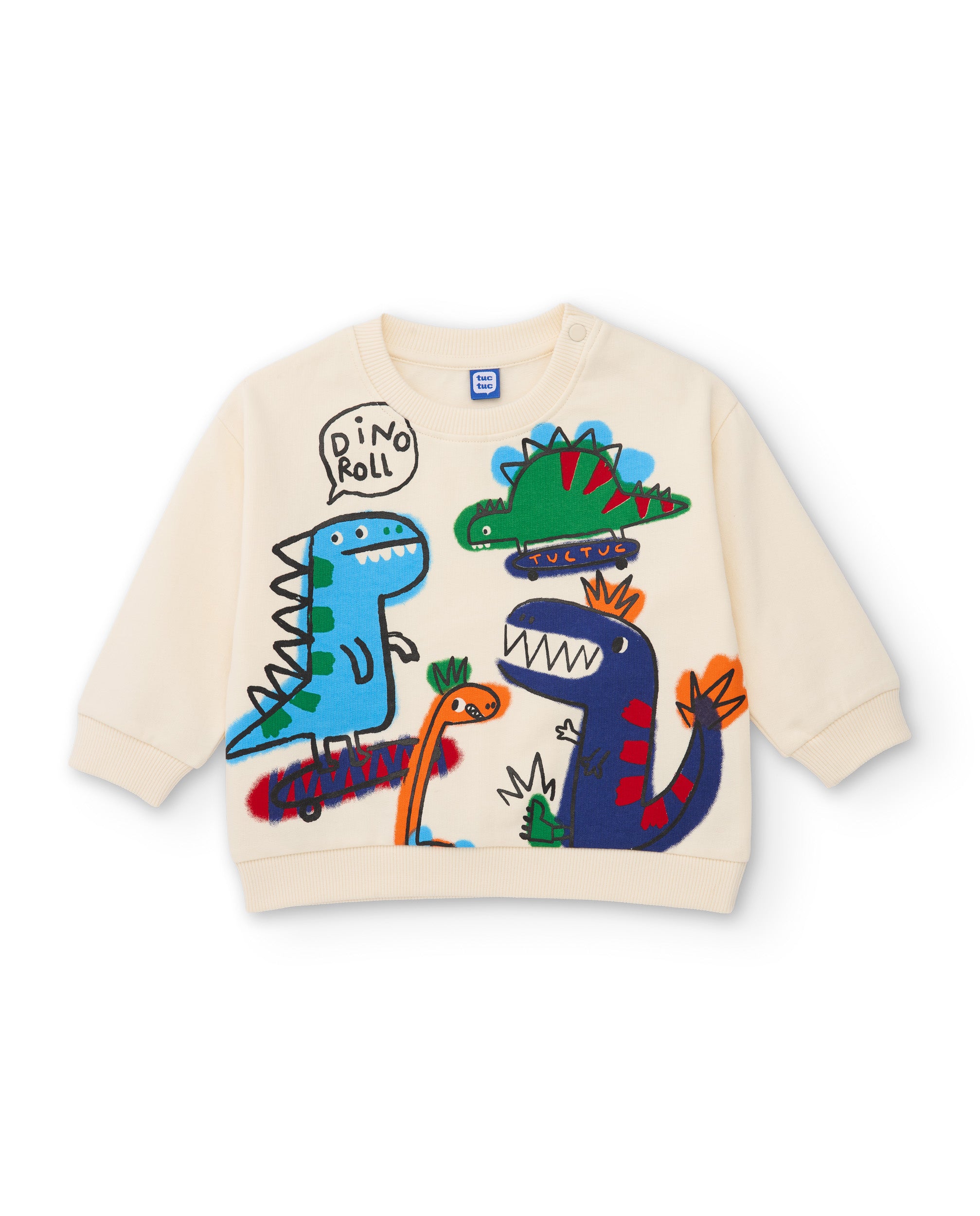 Sudadera de niño de felpa con gráficos dinosaurios y tacto cálido
