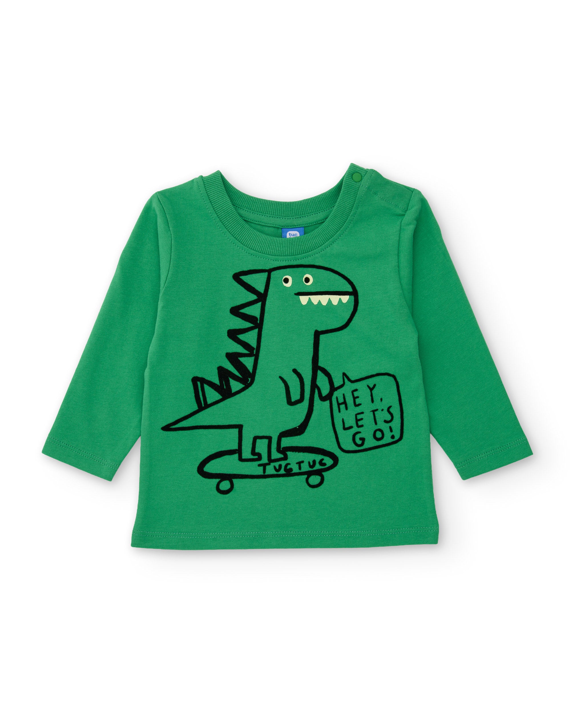 Camiseta de niño de punto con gráfico de dinosaurio