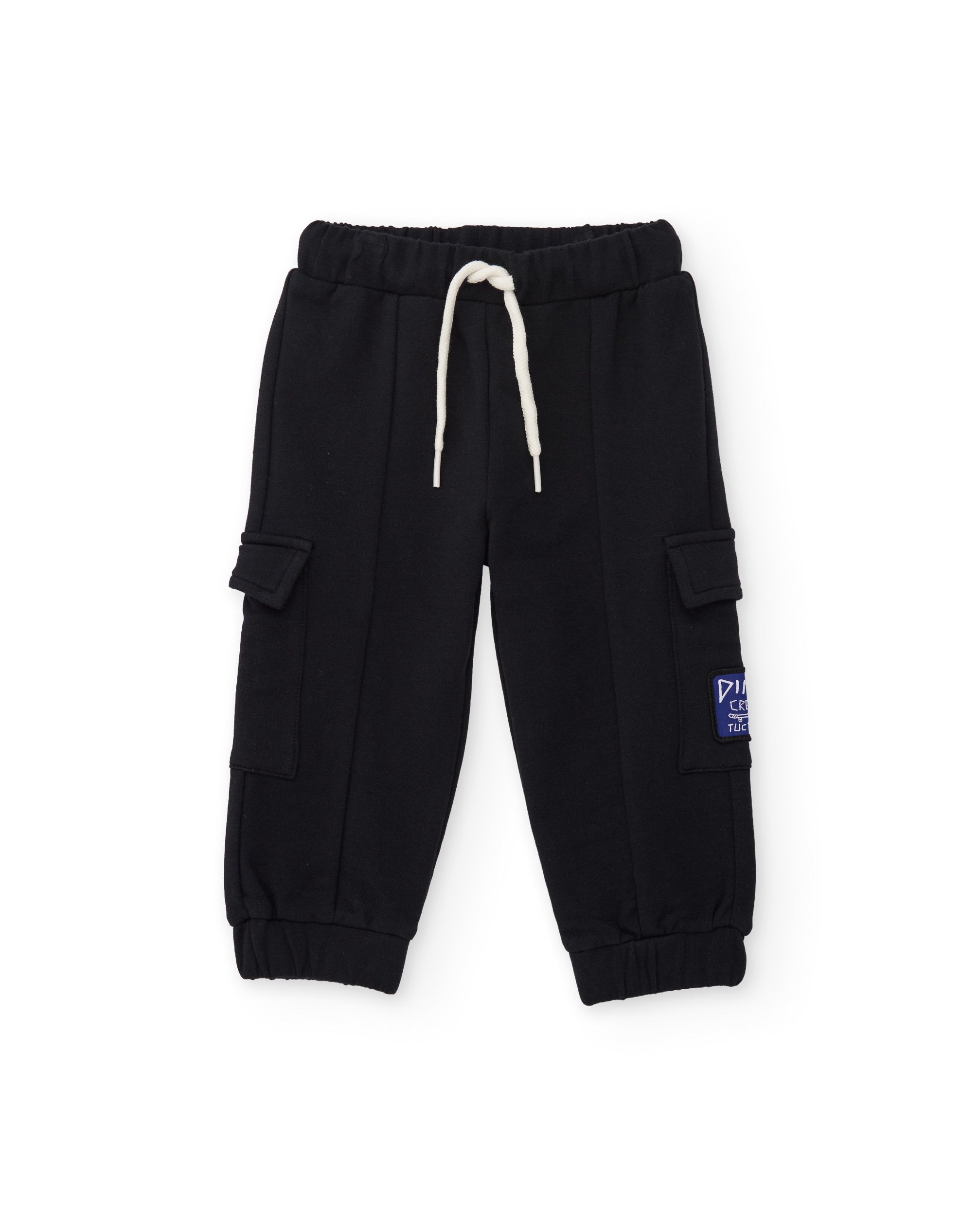 Pantalón de niño de felpa con bolsillo cargo y tacto suave