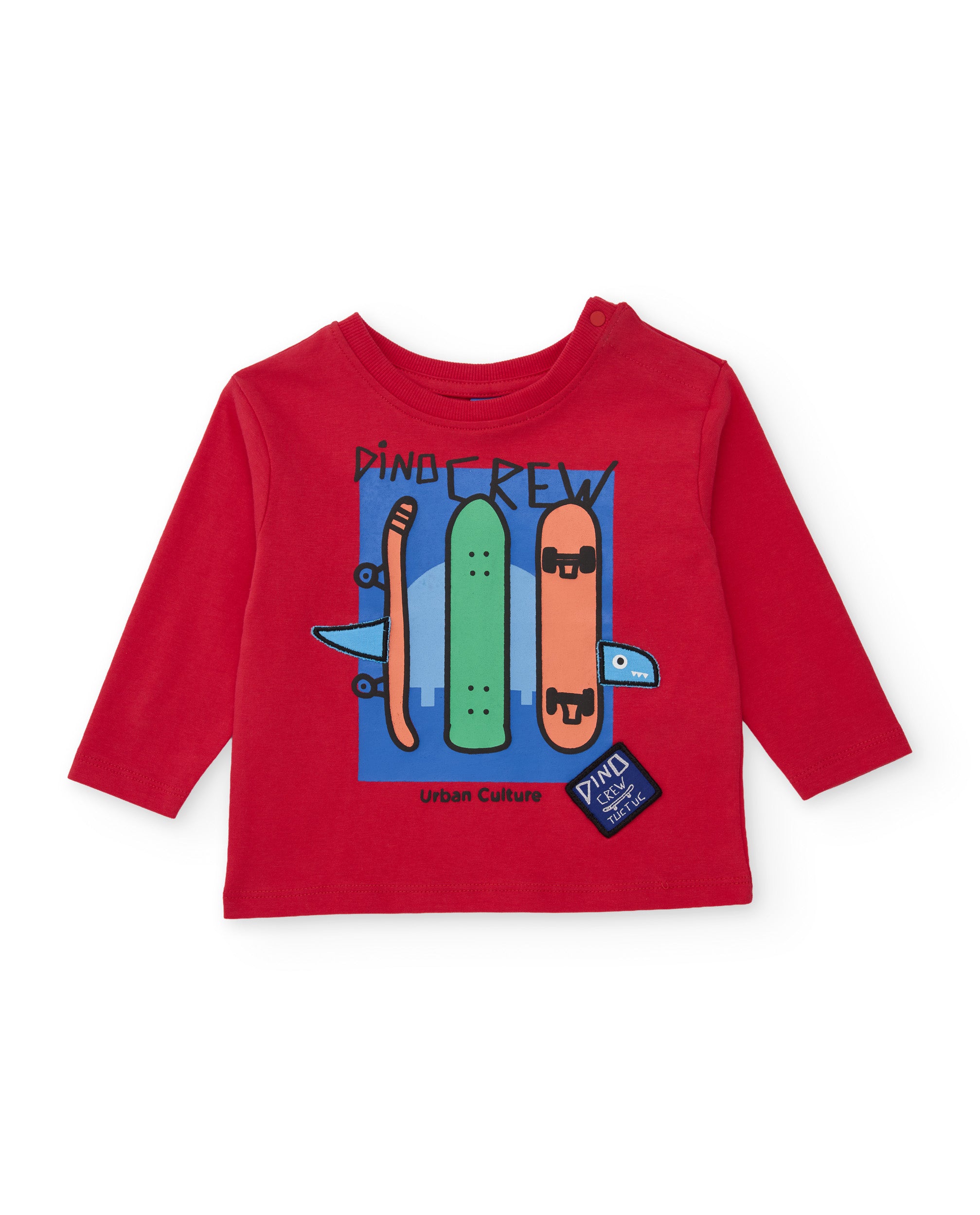 Camiseta de niño de punto con estampado divertido y tacto suave