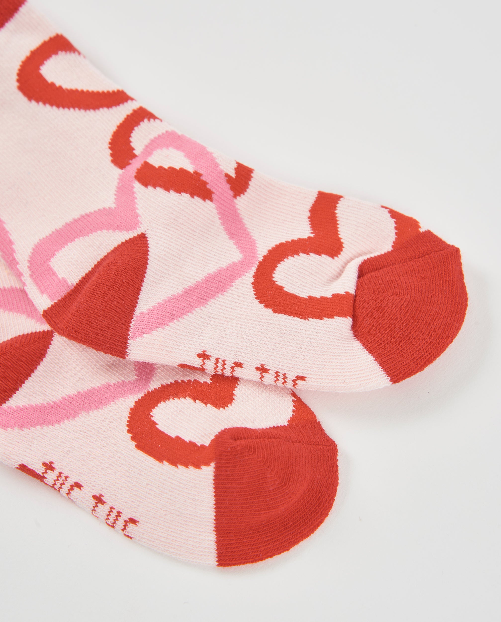 Set di calzini da bambina con stampa di cuori e colori vivaci