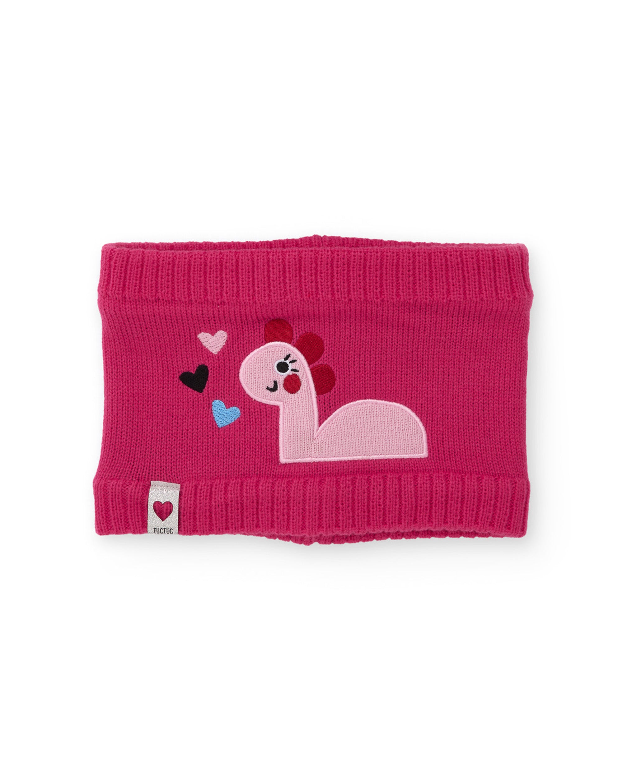 Braga de cuello de niña de tricot con diseño divertido y tejido cálido