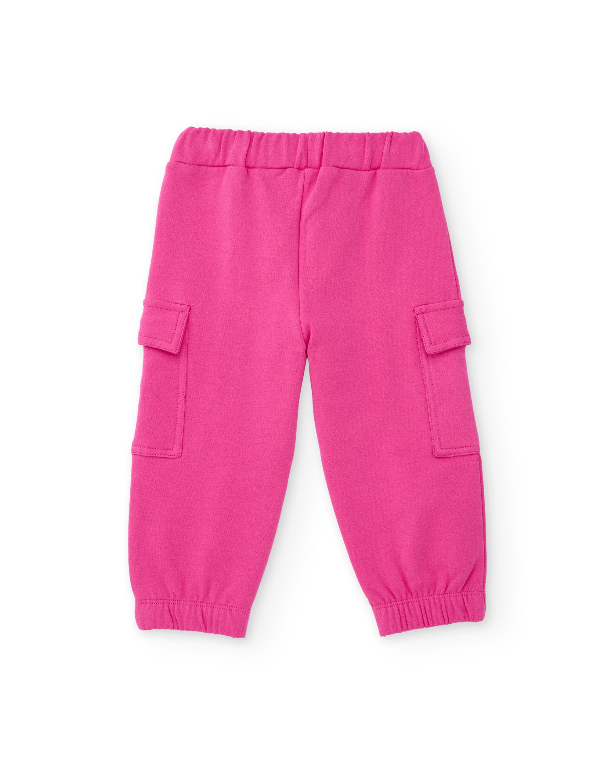 Pantalón de niña de felpa con bolsillos cargo y tacto suave