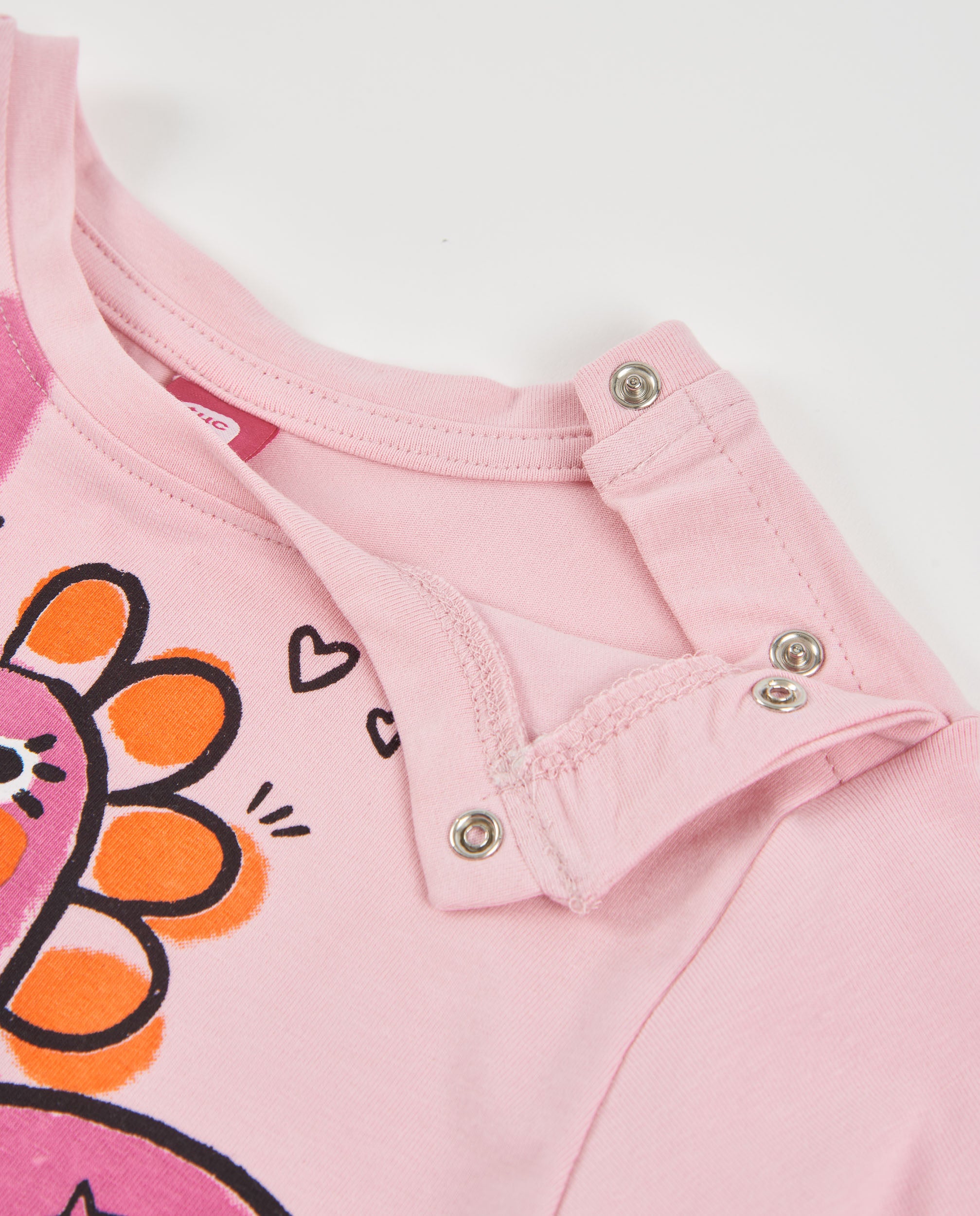 Camiseta de niña de punto con estampado de dinosaurios y tacto suave
