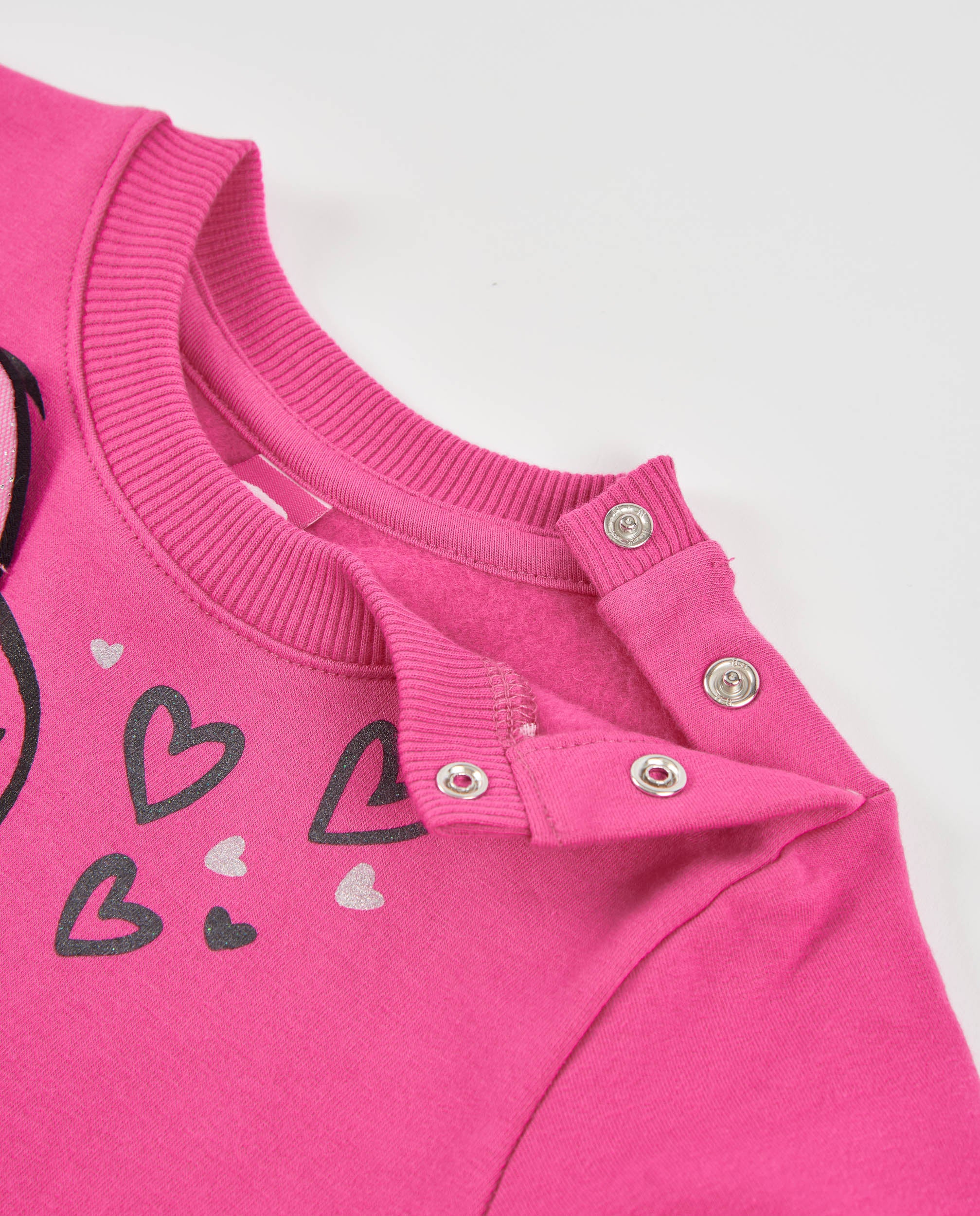 Vestido de niña de punto y felpa con diseño de dinosaurio y volante