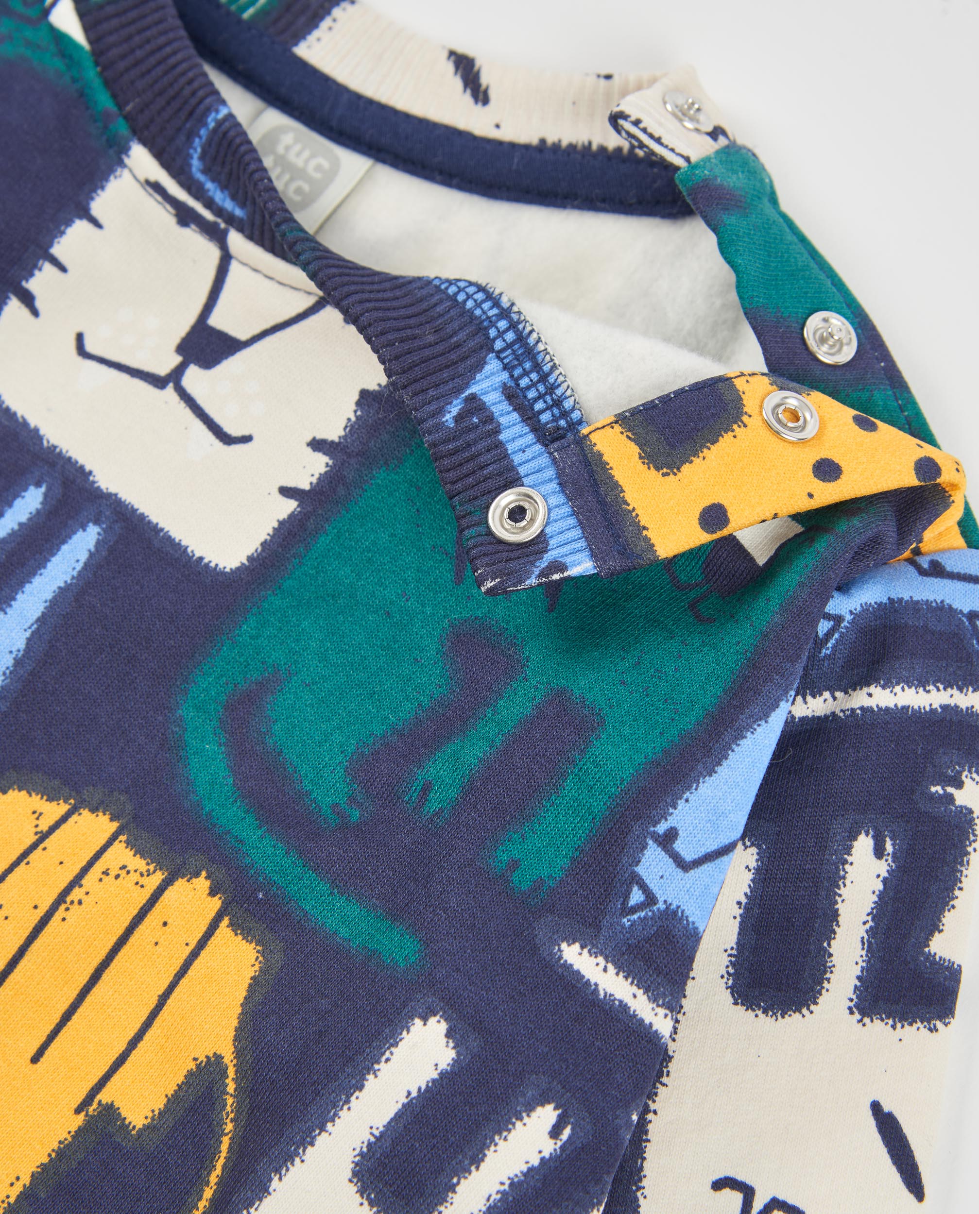 Sudadera de niño de felpa con estampado de tigres y colores vivos