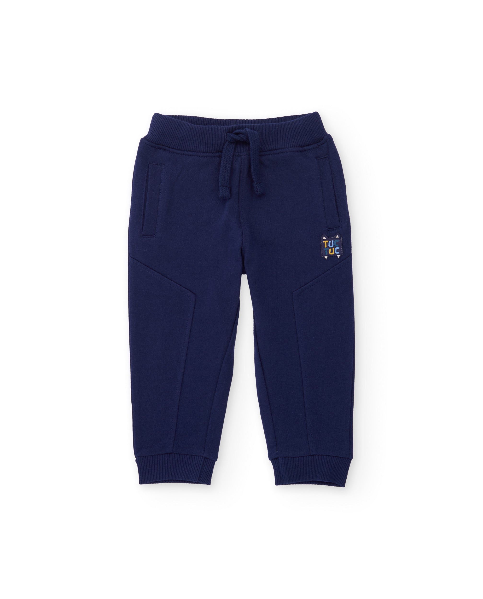 Conjunto de niño de felpa con sudadera de diseño de tigres y pantalón a juego