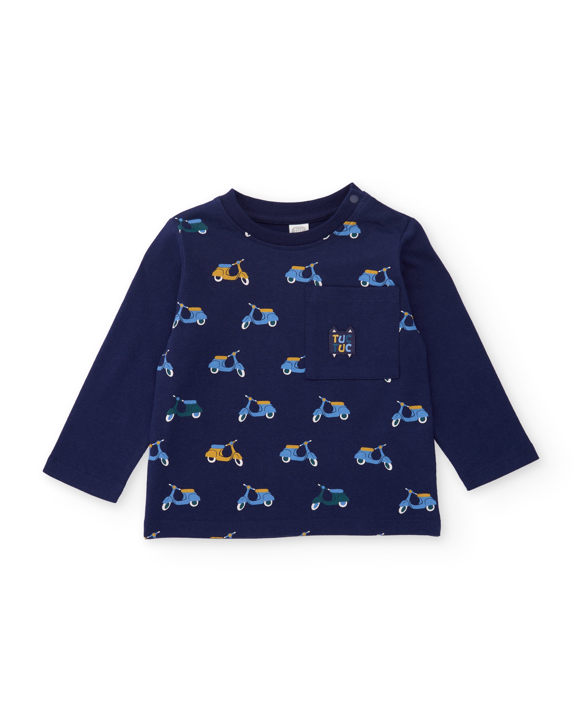 Camiseta de niño de punto con manga larga y estampado lúdico
