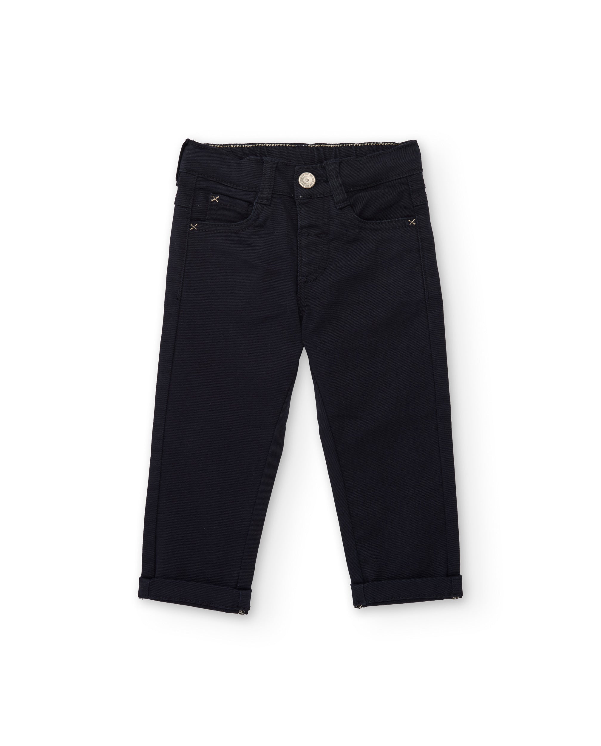 Pantalón de niño de algodón con corte recto y tejido resistente
