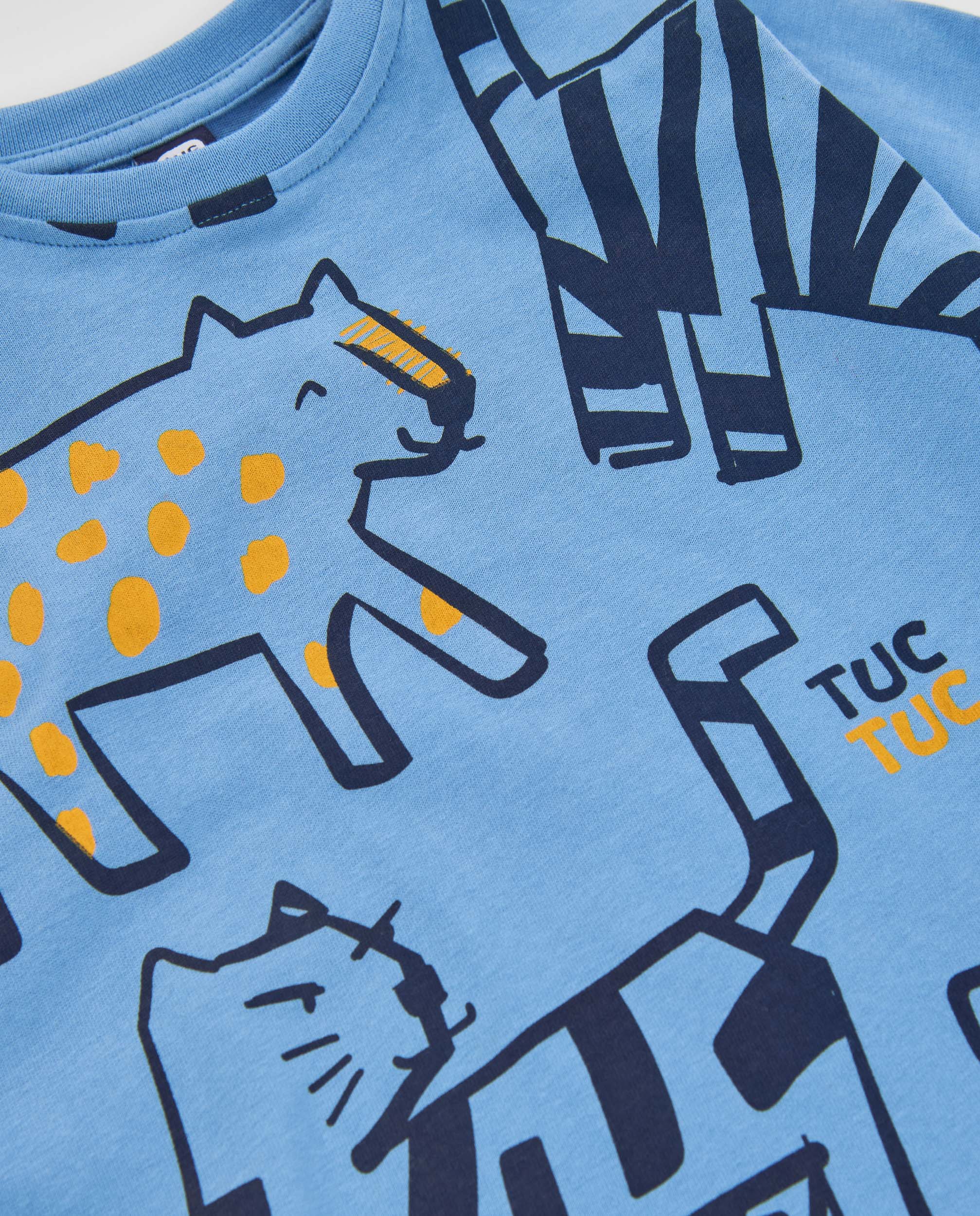 Camiseta de niño de punto con diseño integral de tigres