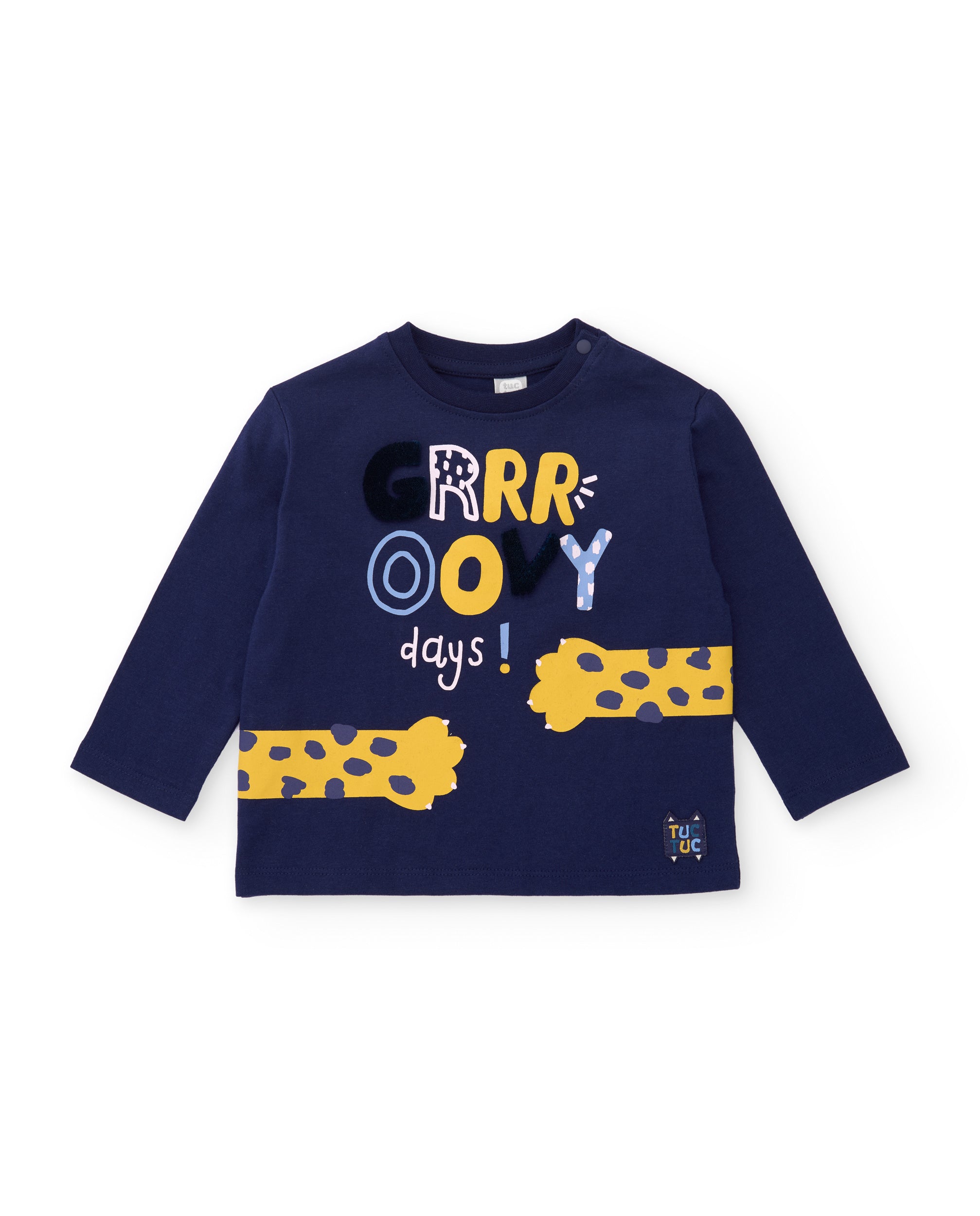 Camiseta de niño de punto con manga larga y estampado original