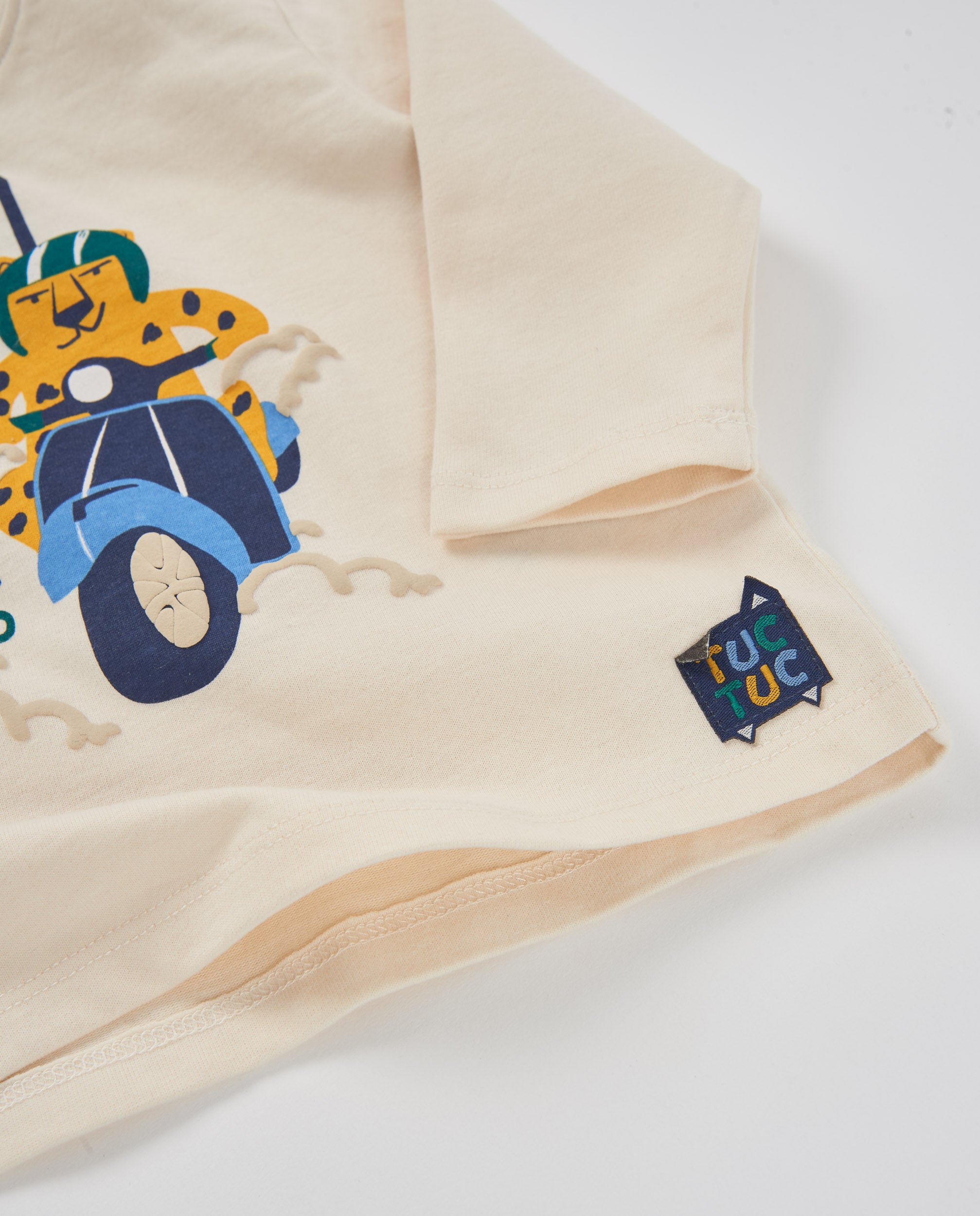 Camiseta de niño de punto con ilustración divertida y manga larga