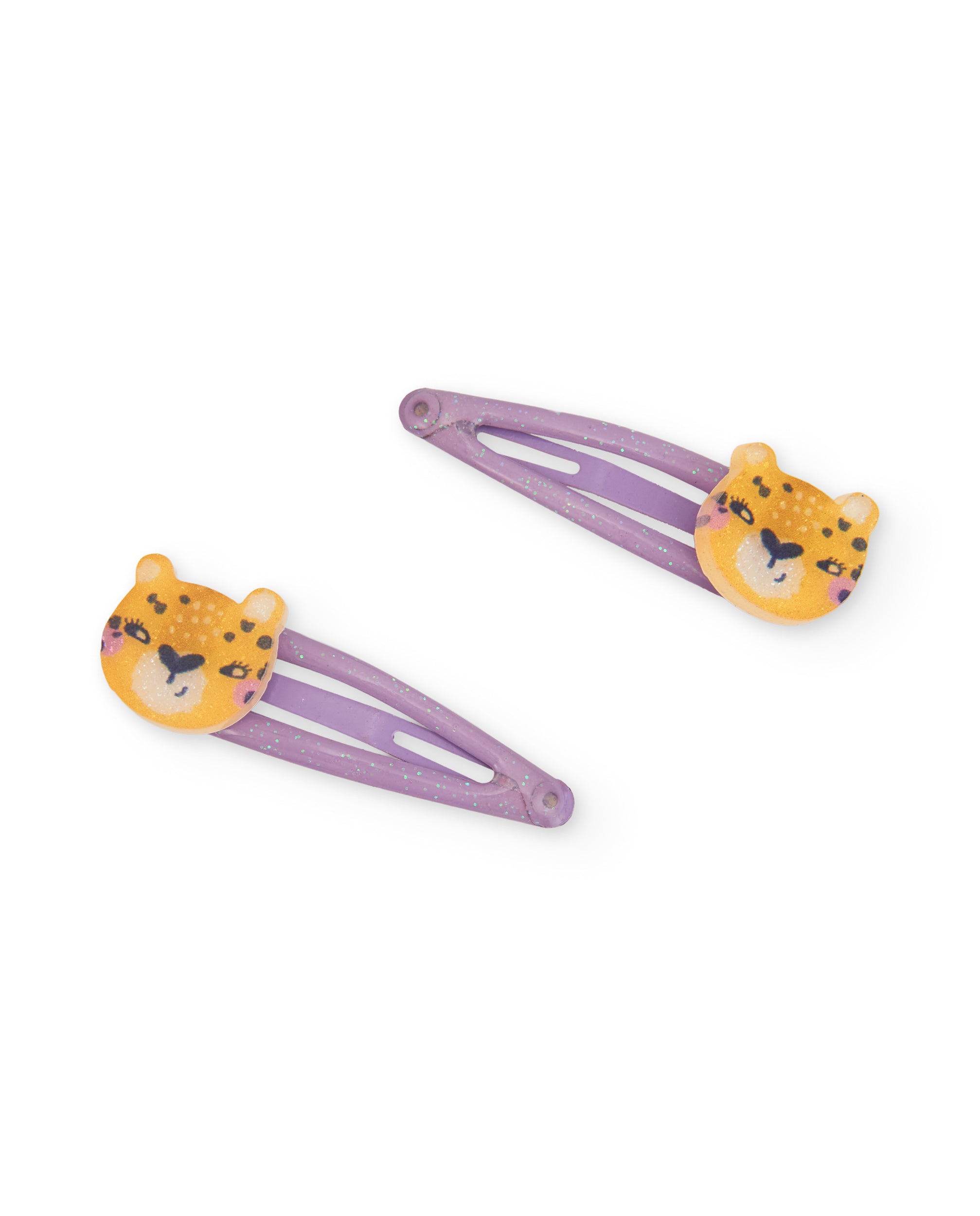 Clips de pelo de niña con diseño de tigre y colores divertidos