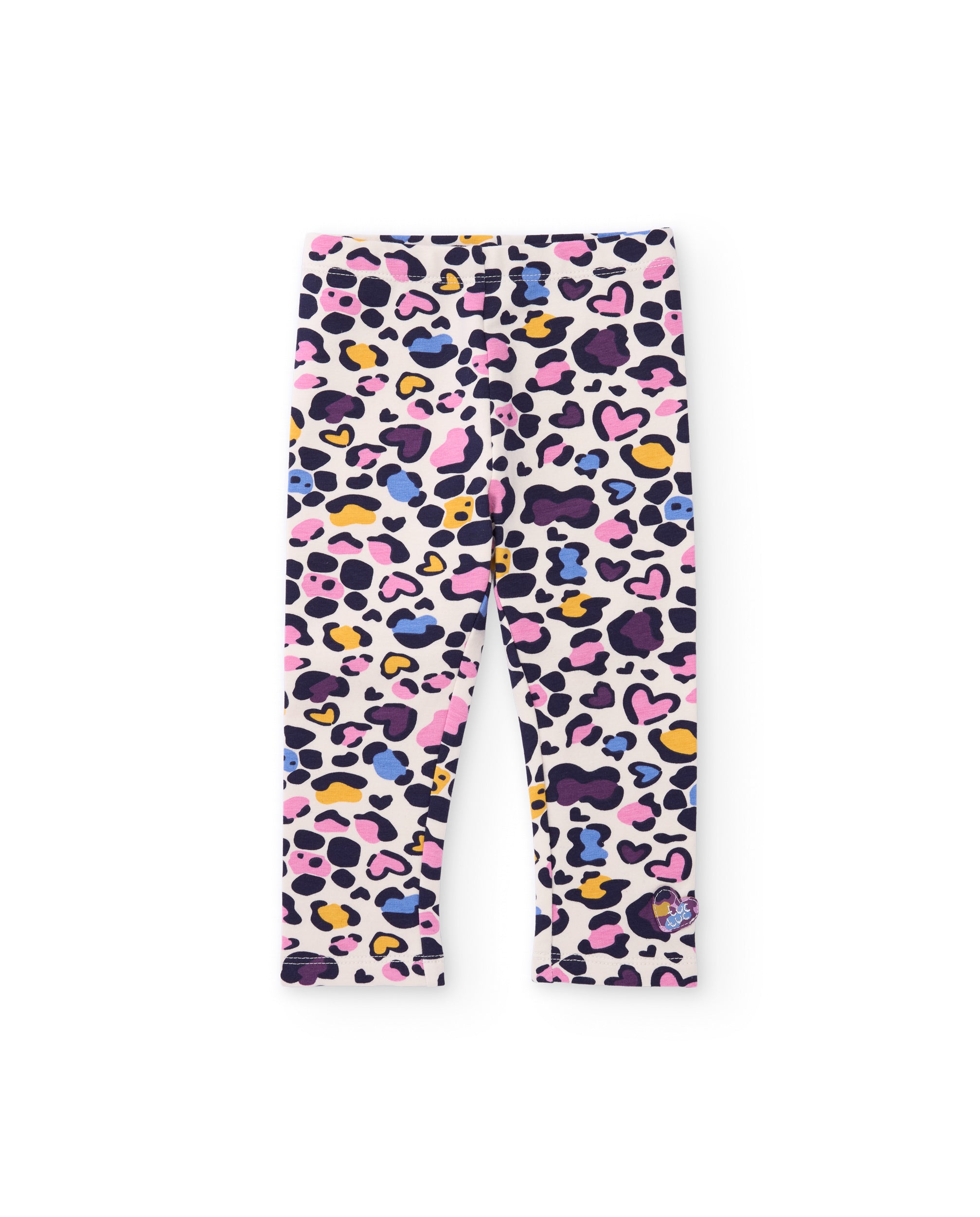 Legging de niña de felpa con estampado animal print y tejido cómodo