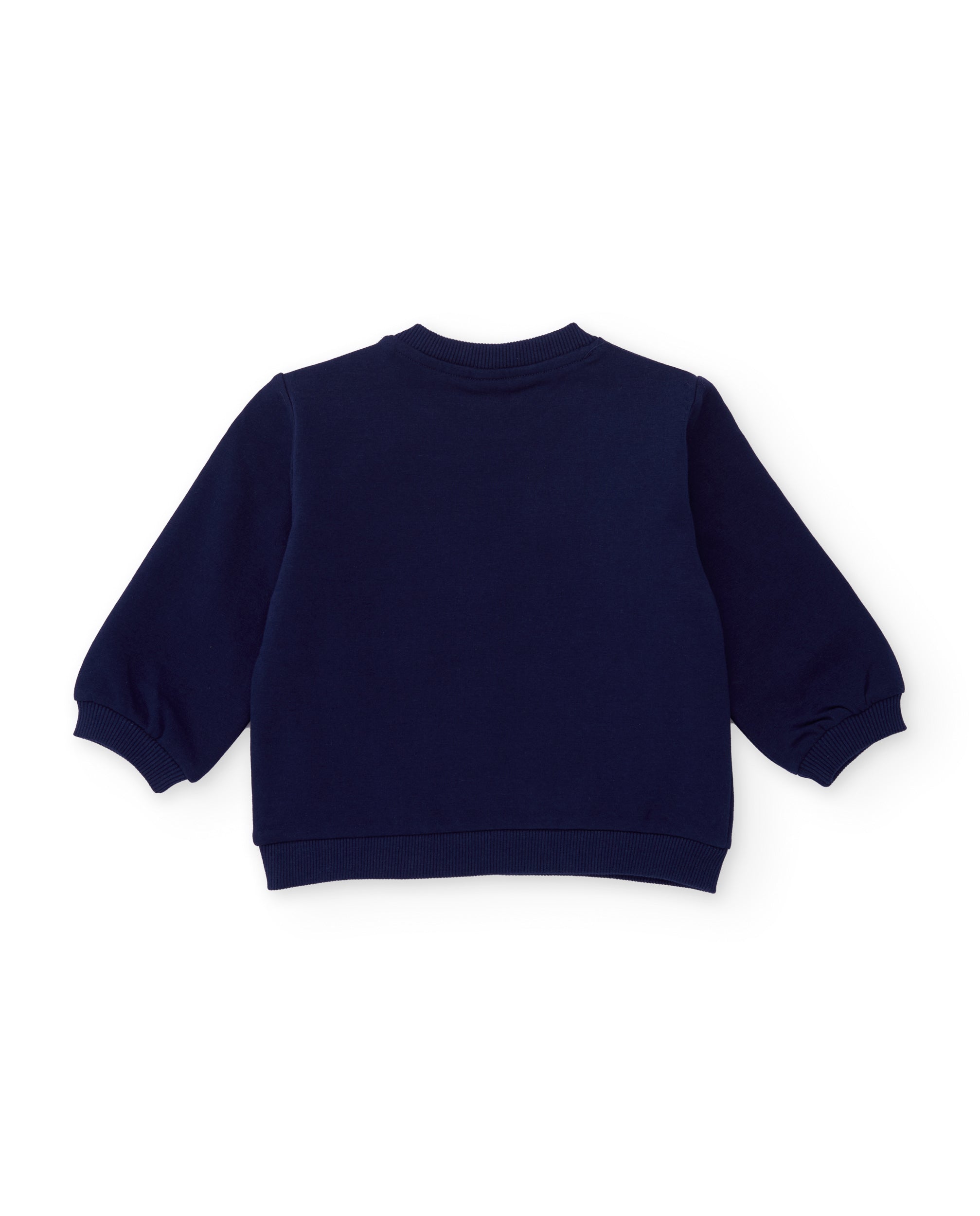 Conjunto de niña de felpa con sudadera con lazada y leggings estampados