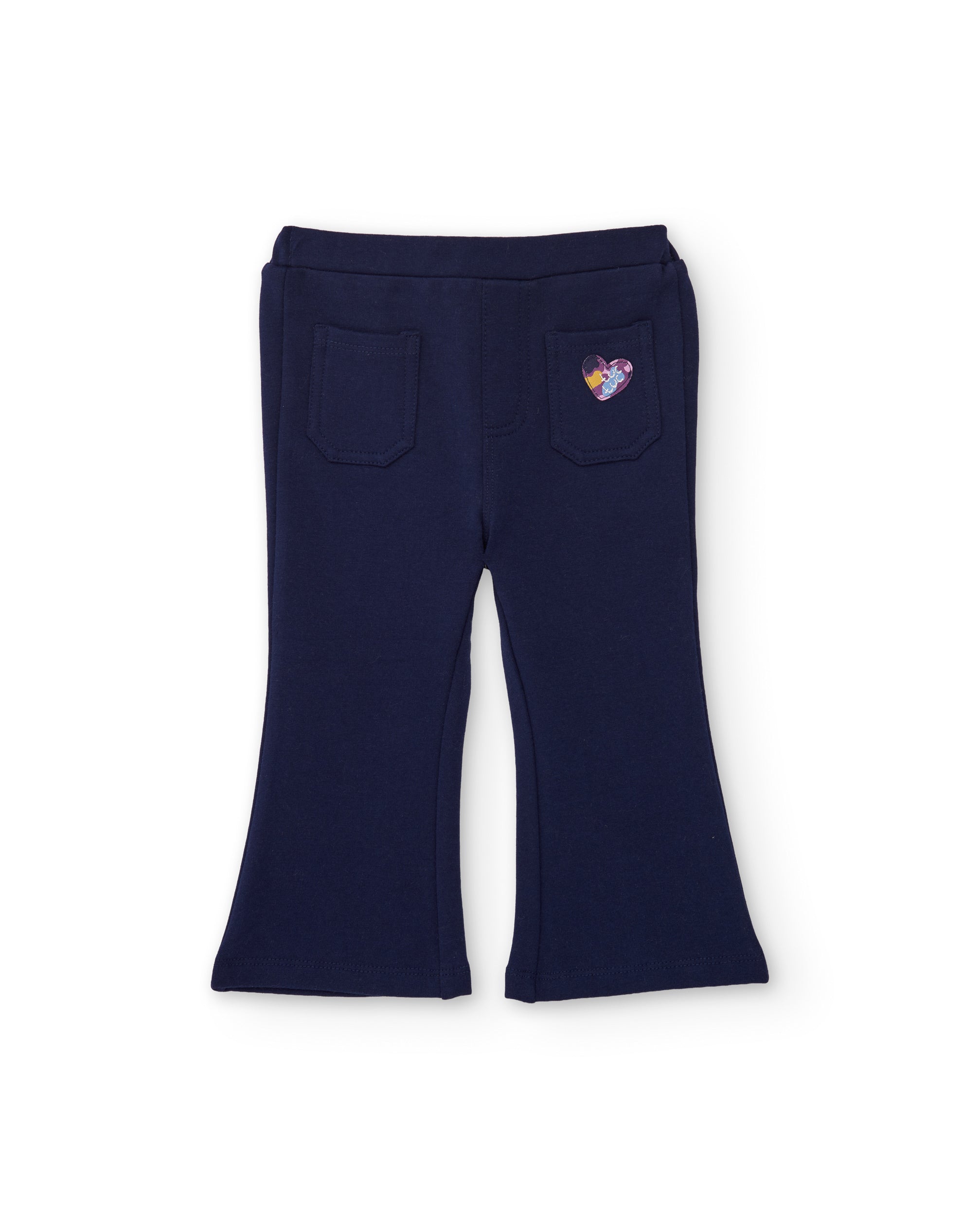 Pantalón de niña de punto con bolsillos y tejido cómodo