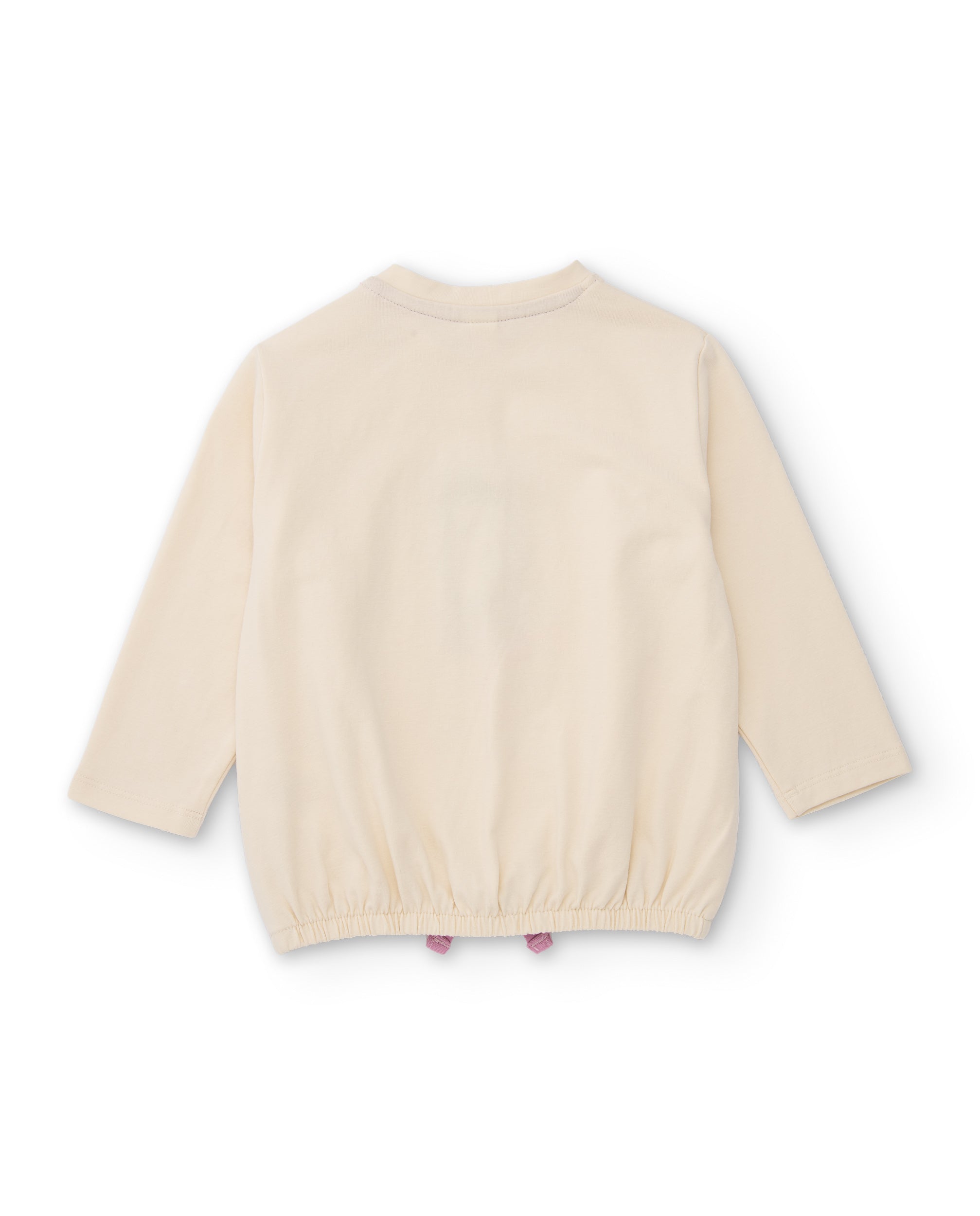 Camiseta de niña de punto con dibujo leopardo y detalle de lazo