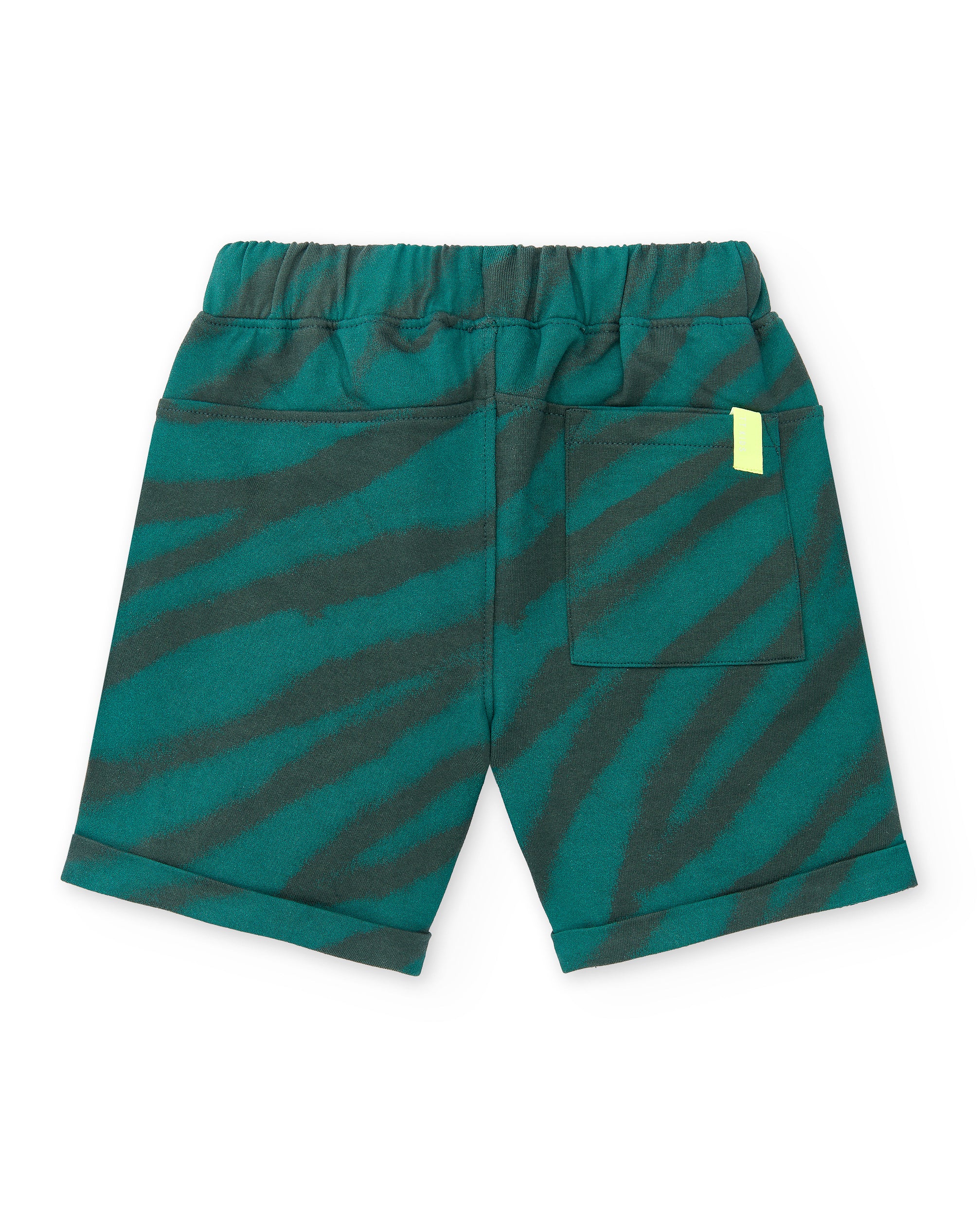 Bermuda felpa rayas verde niño Savage Spirit