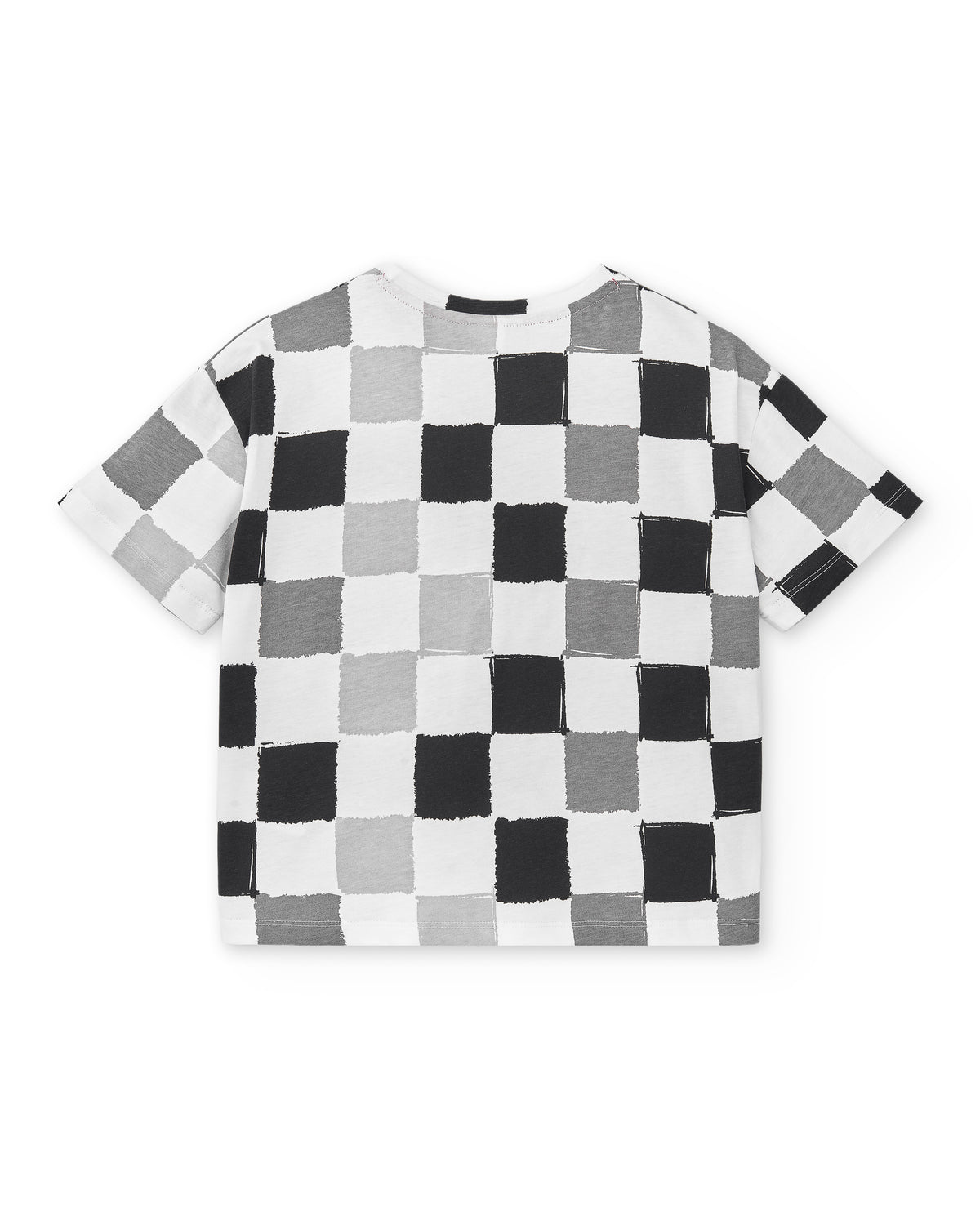 Camiseta punto blanco negro niño Race Car