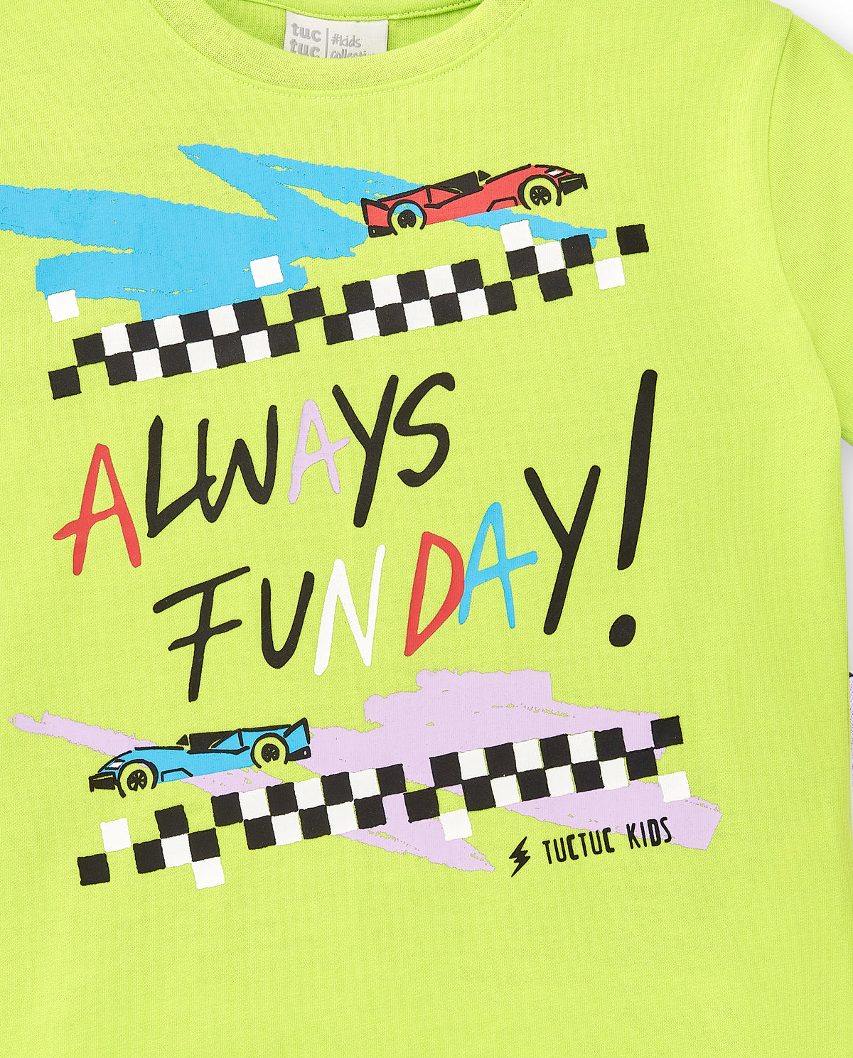 Conjunto punto verde niño Race Car