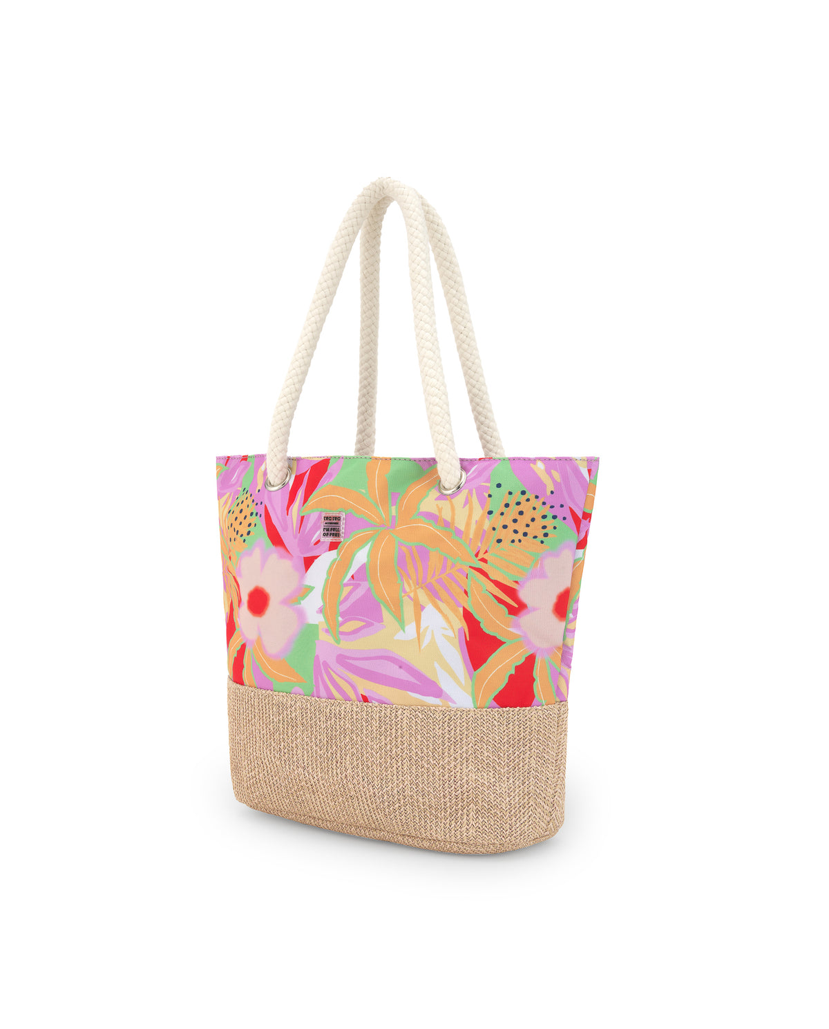 Bolso rafia estampado niña Paradise Beach