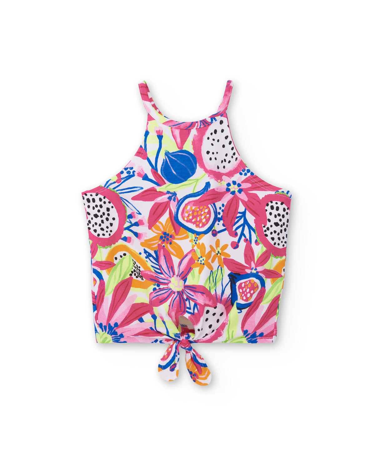 Camiseta punto fucsia nudo niña Acid Bloom